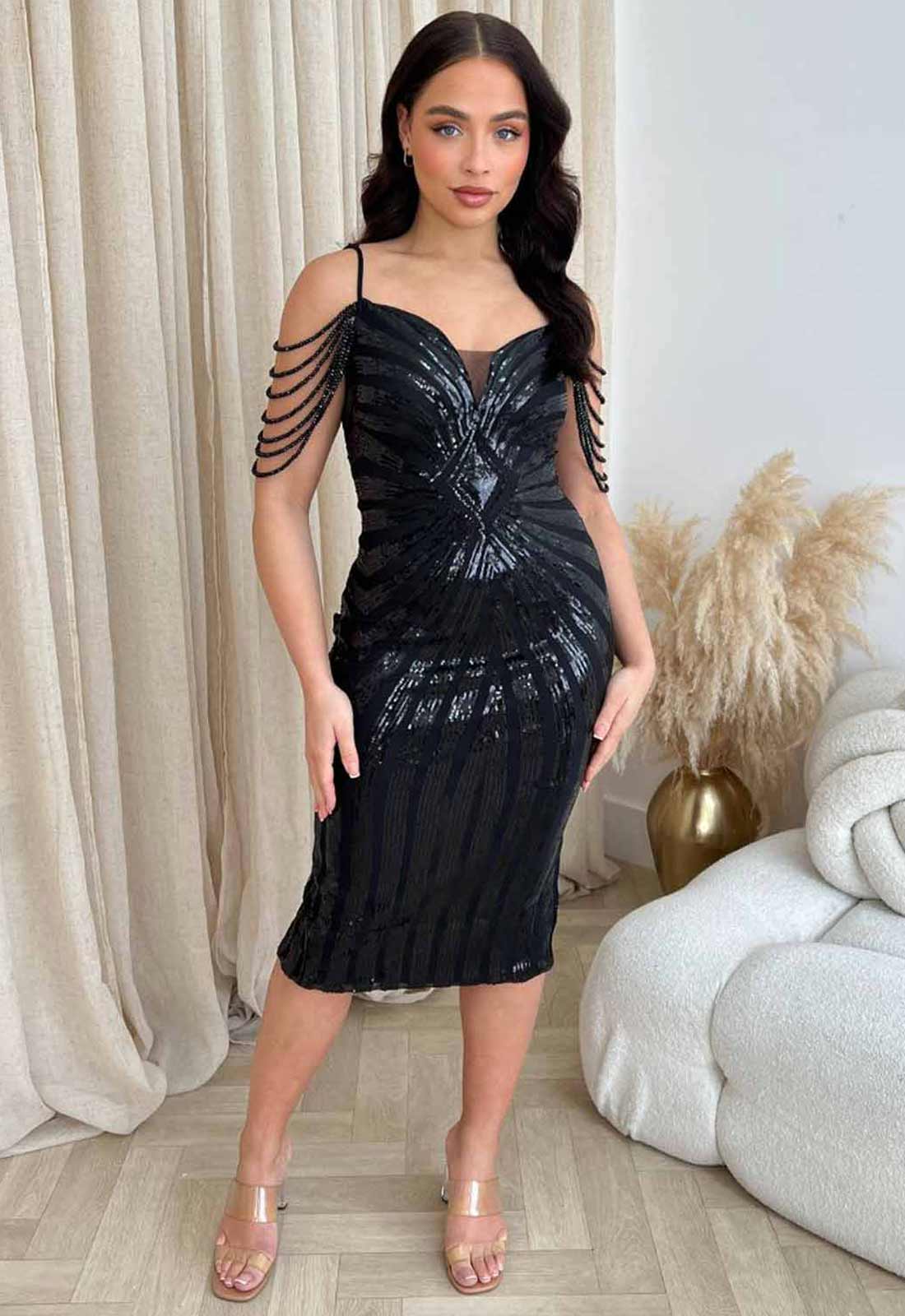 Nazz Collection Black Promise Cocktail Dress