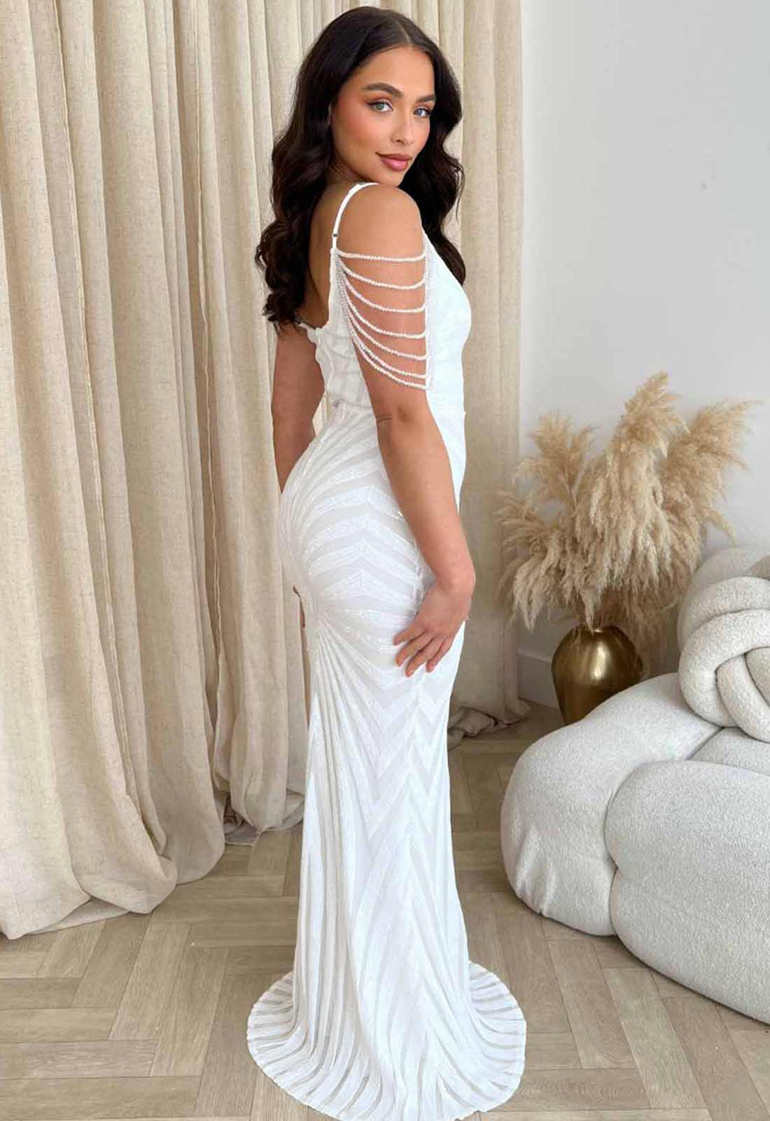 Nazz Collection White Vanity Maxi Dress