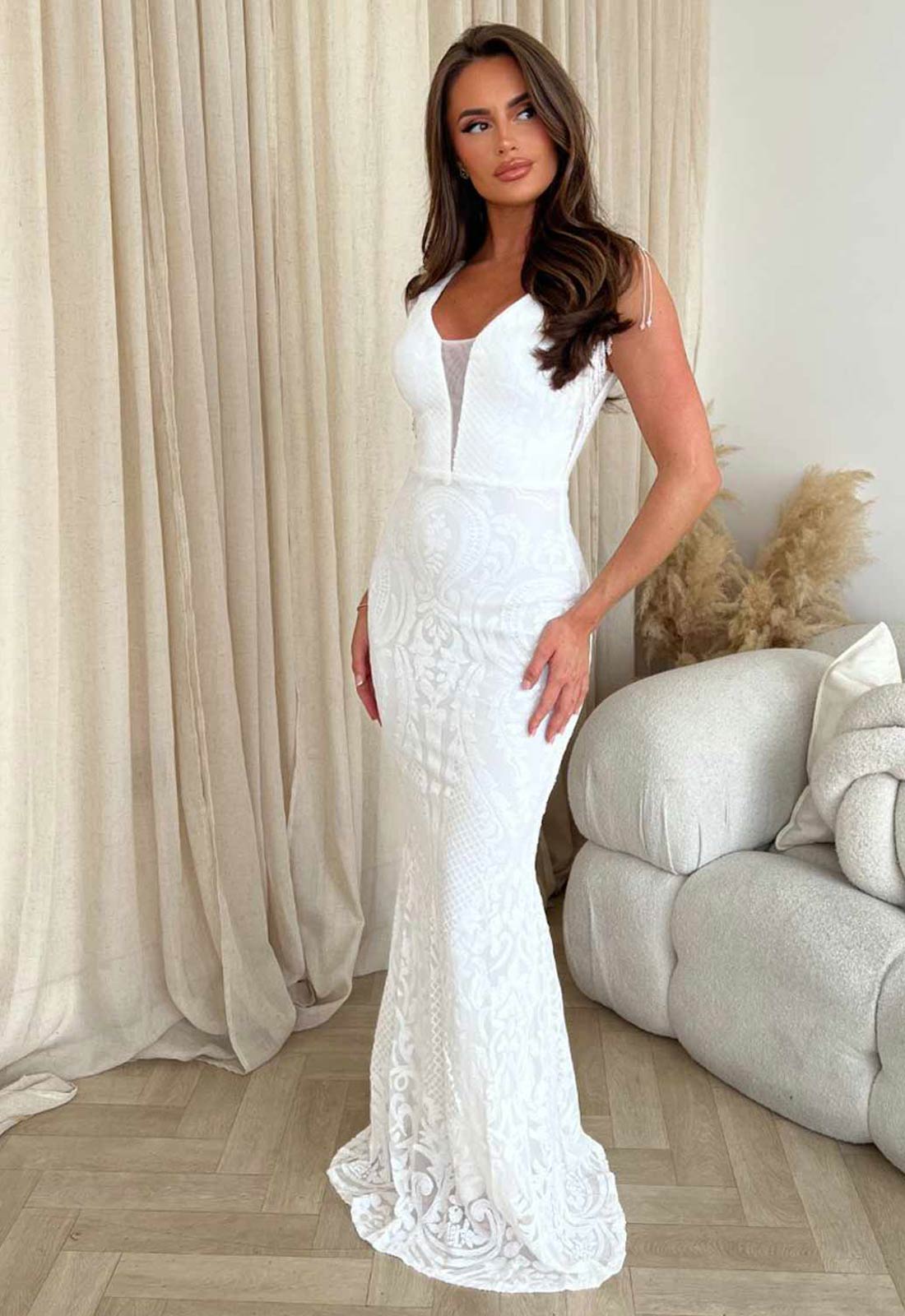 Nazz Collection White Mesmerised Maxi Dress
