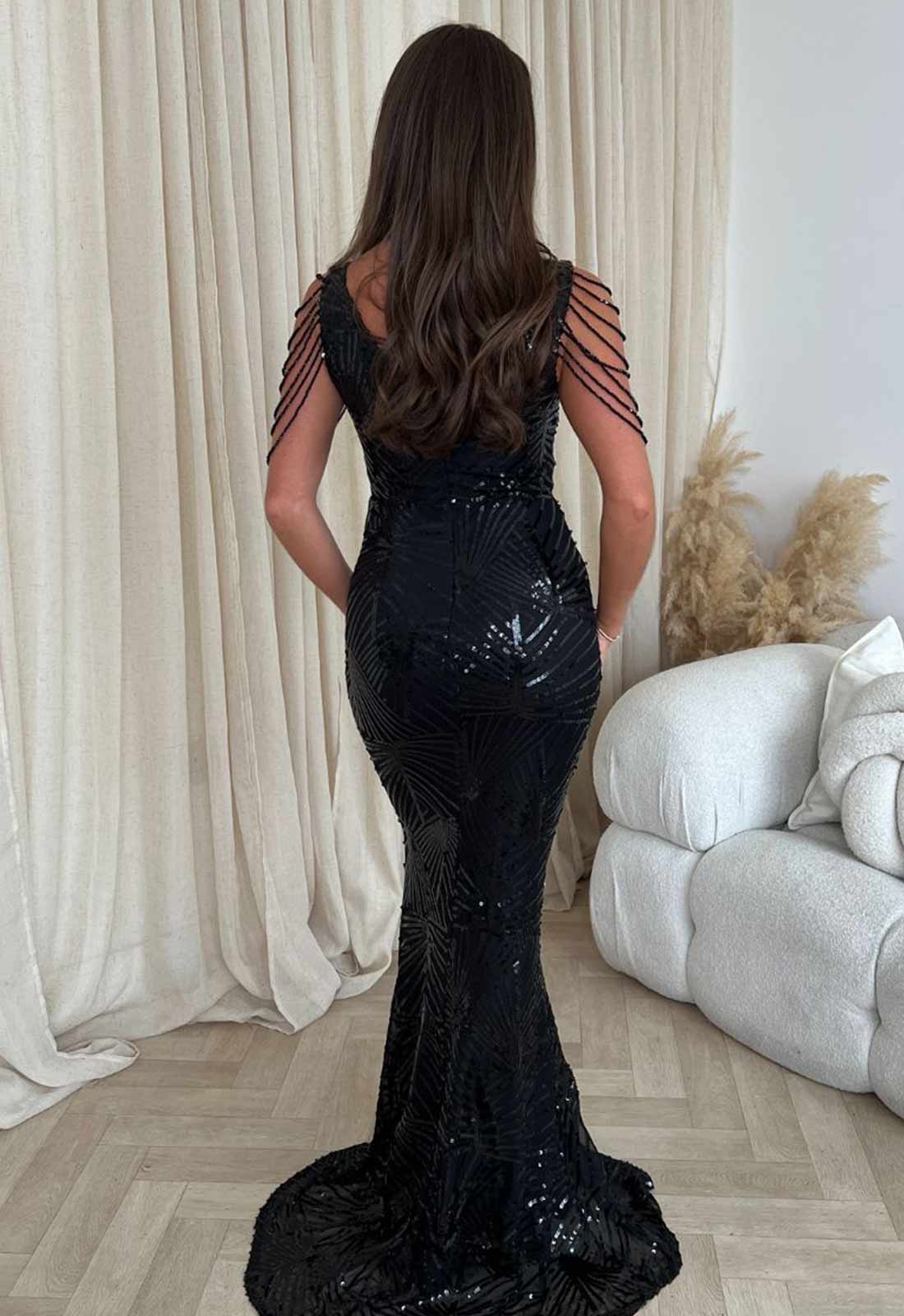 Nazz Collection Black Centerpiece Maxi Dress