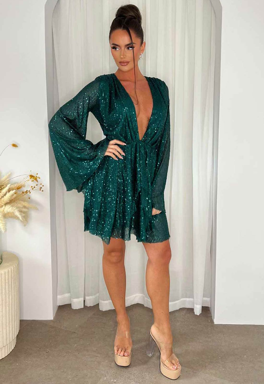 Nazz Collection Green Spellbound Party Dress