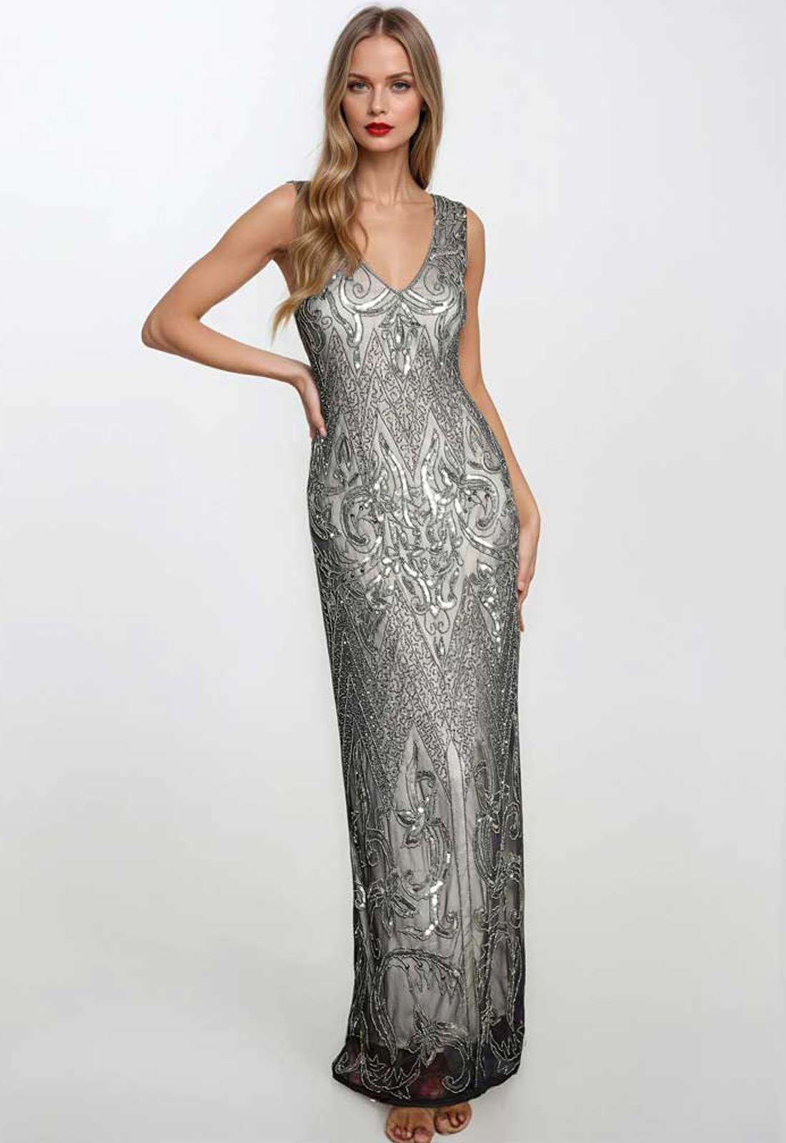 Jywal London Grey Angie Maxi Dress