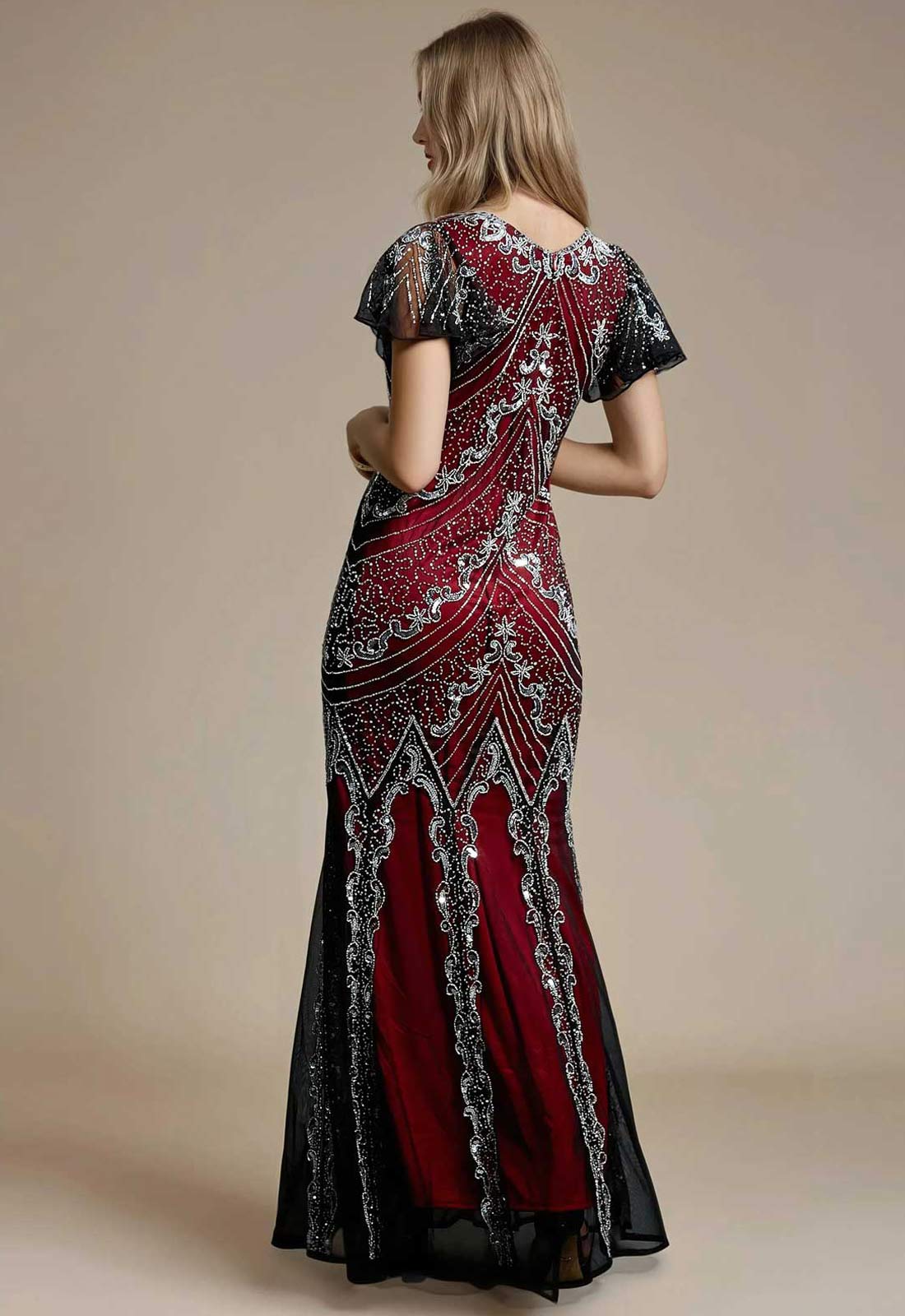 Jywal London Red Sophia Gatsby Maxi Dress