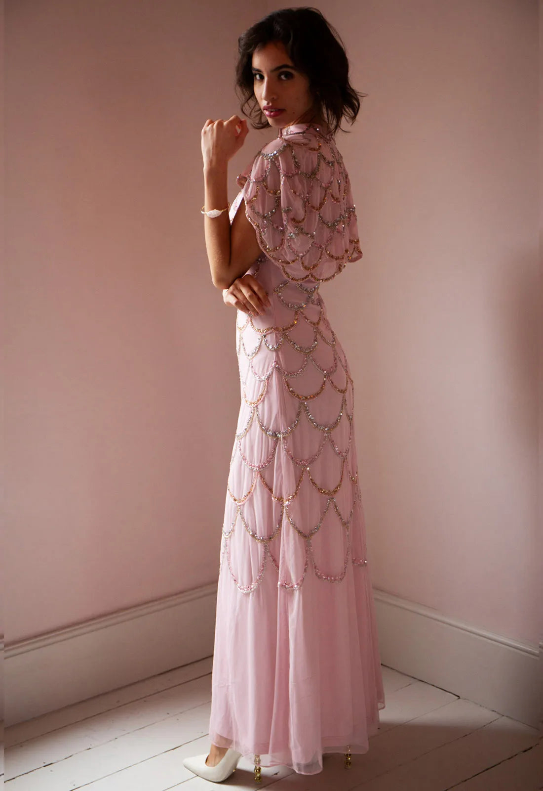 Raishma Couture Pink Katherine Beaded Dress