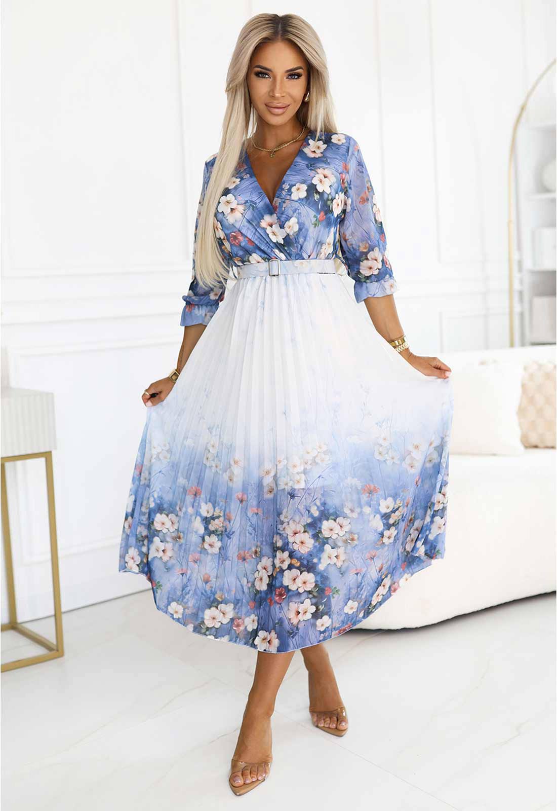 LBD Exclusive Summer Bluebell Print Dress