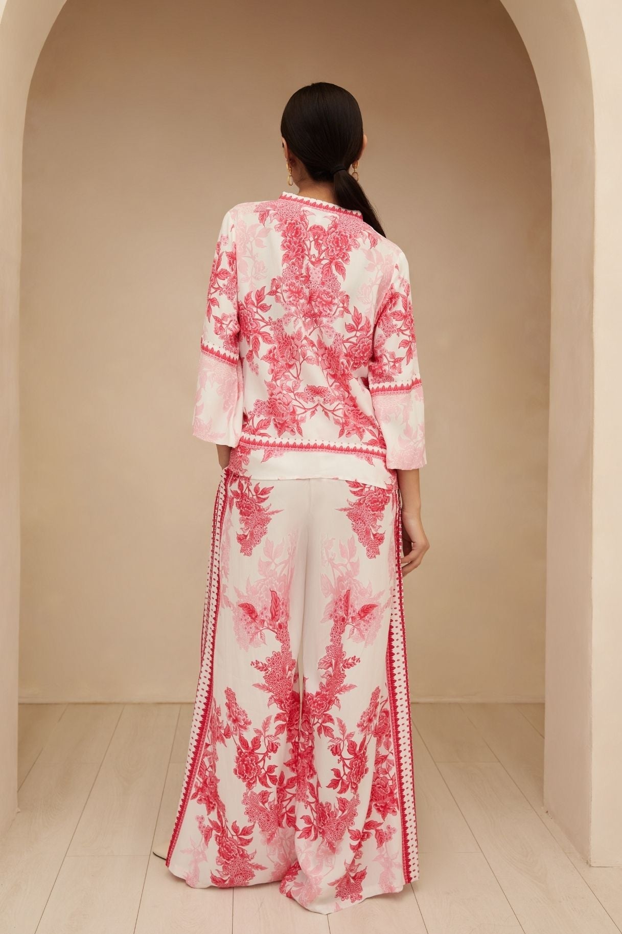 Raishma Studio Pink White Myra Pink Trousers