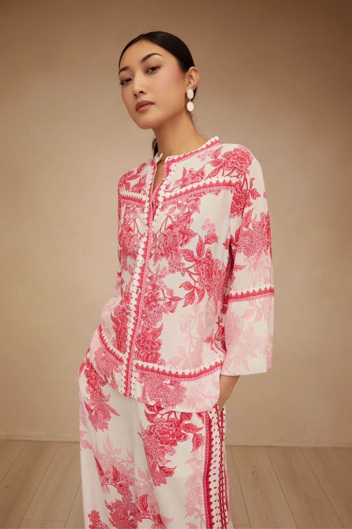 Raishma Studio Pink Myra Pink Shirt