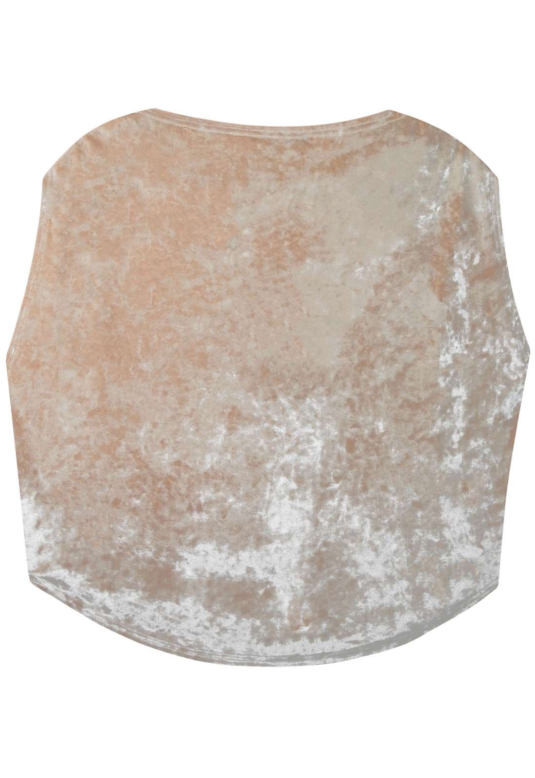 Beige and white textured top on a white background