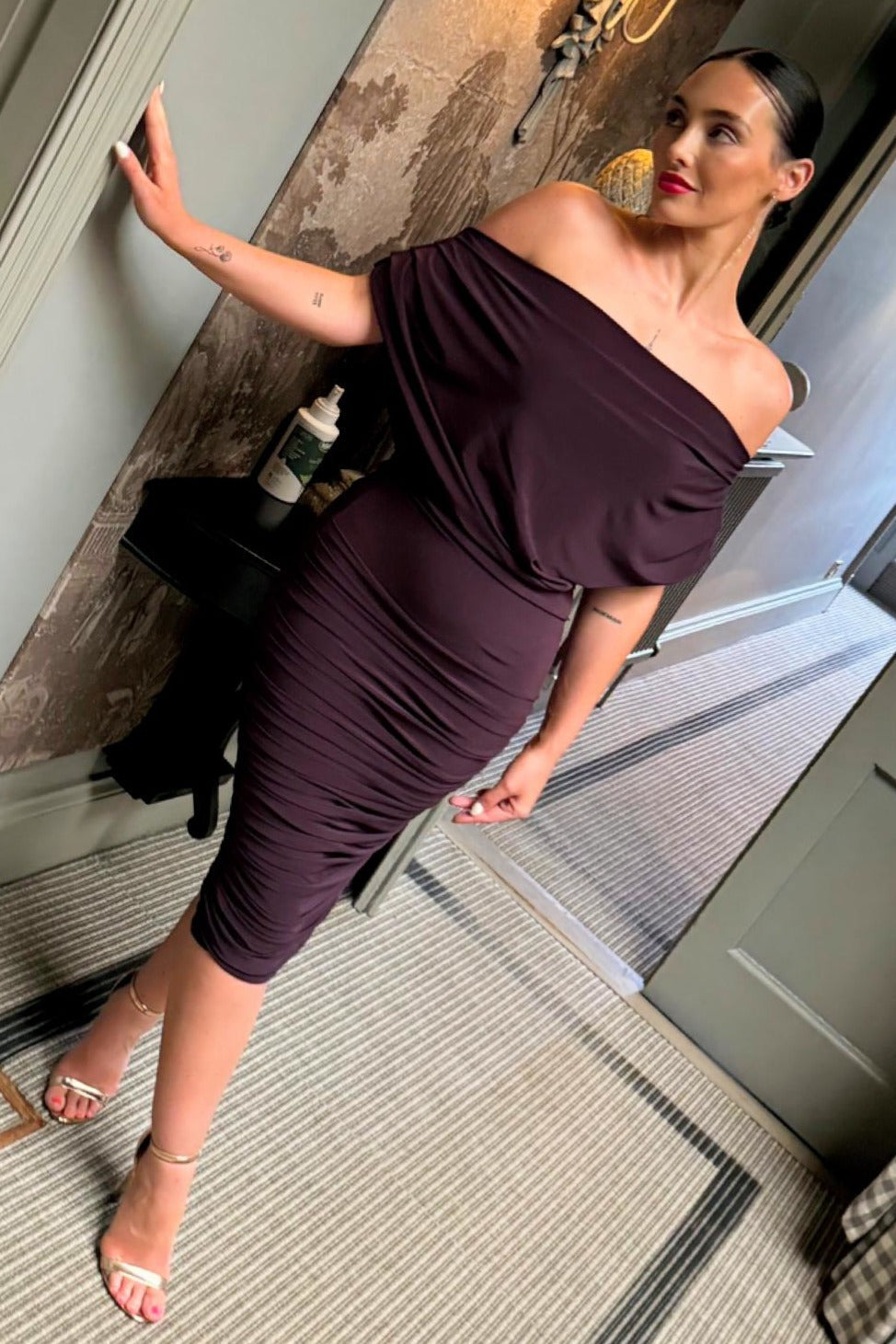 Atom Label Blackcurrant Oxygen Cocktail Dress