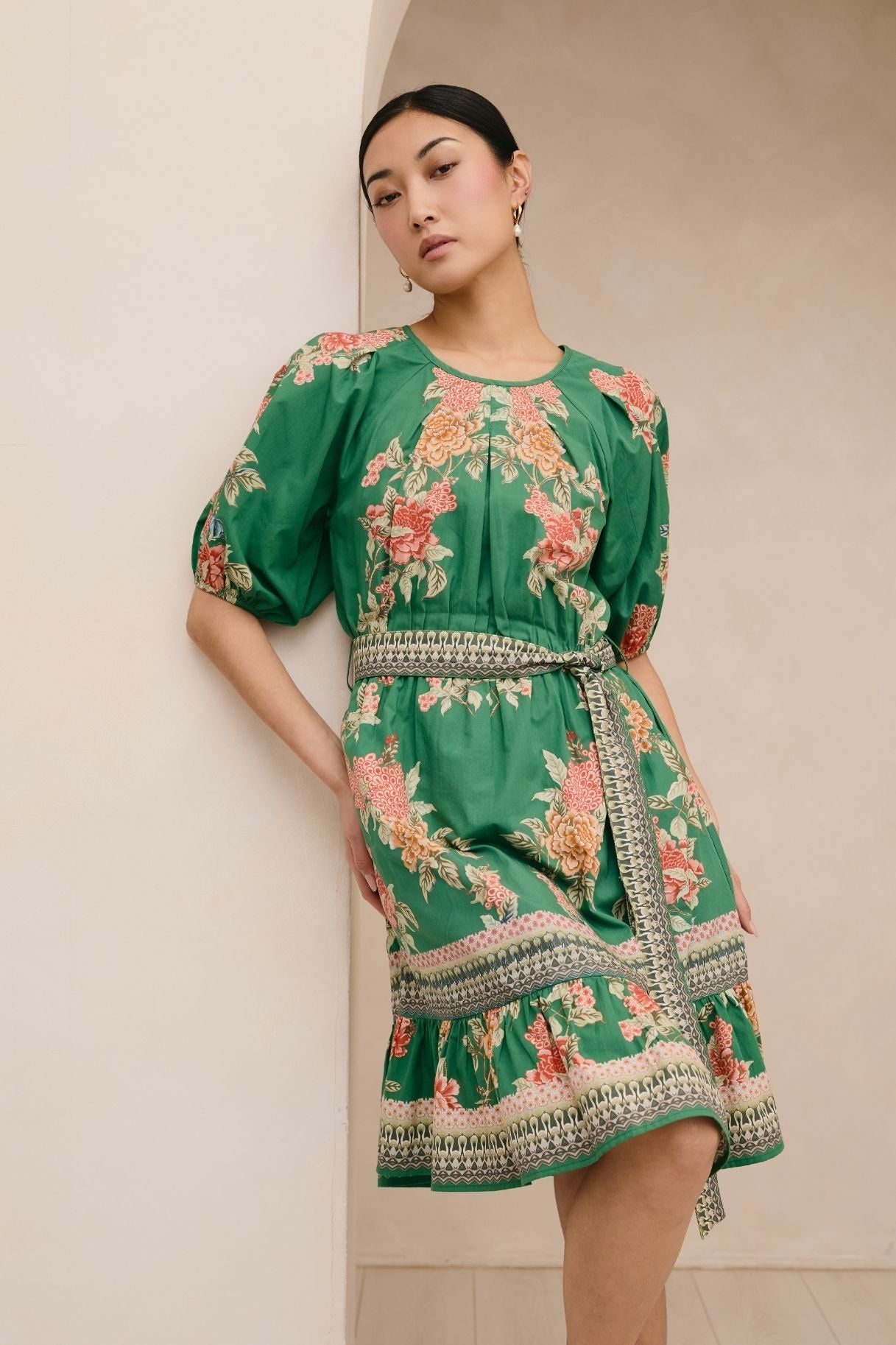 Raishma Studio Green Petula Green Dress