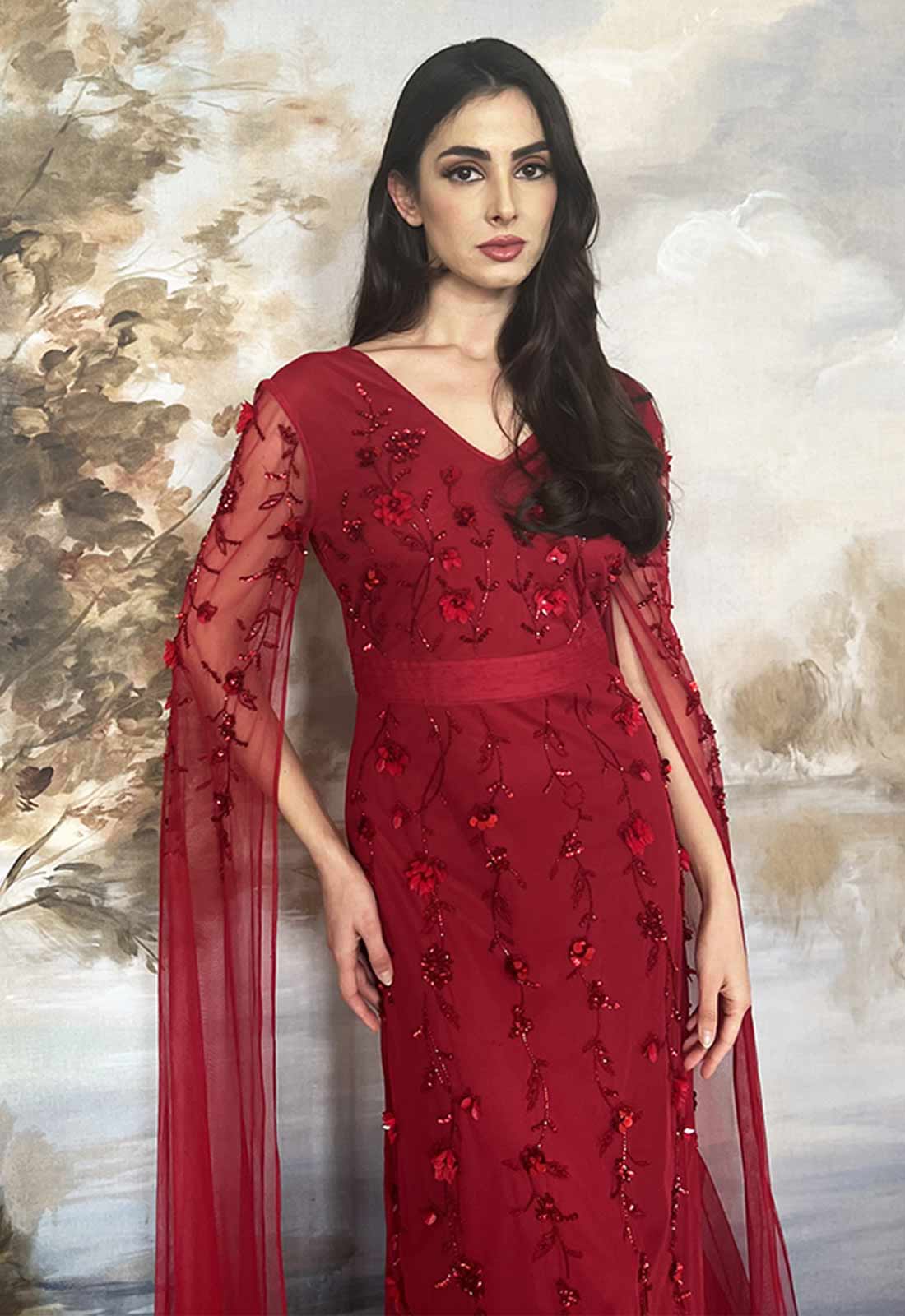 Raishma Couture Red Betsy Gown