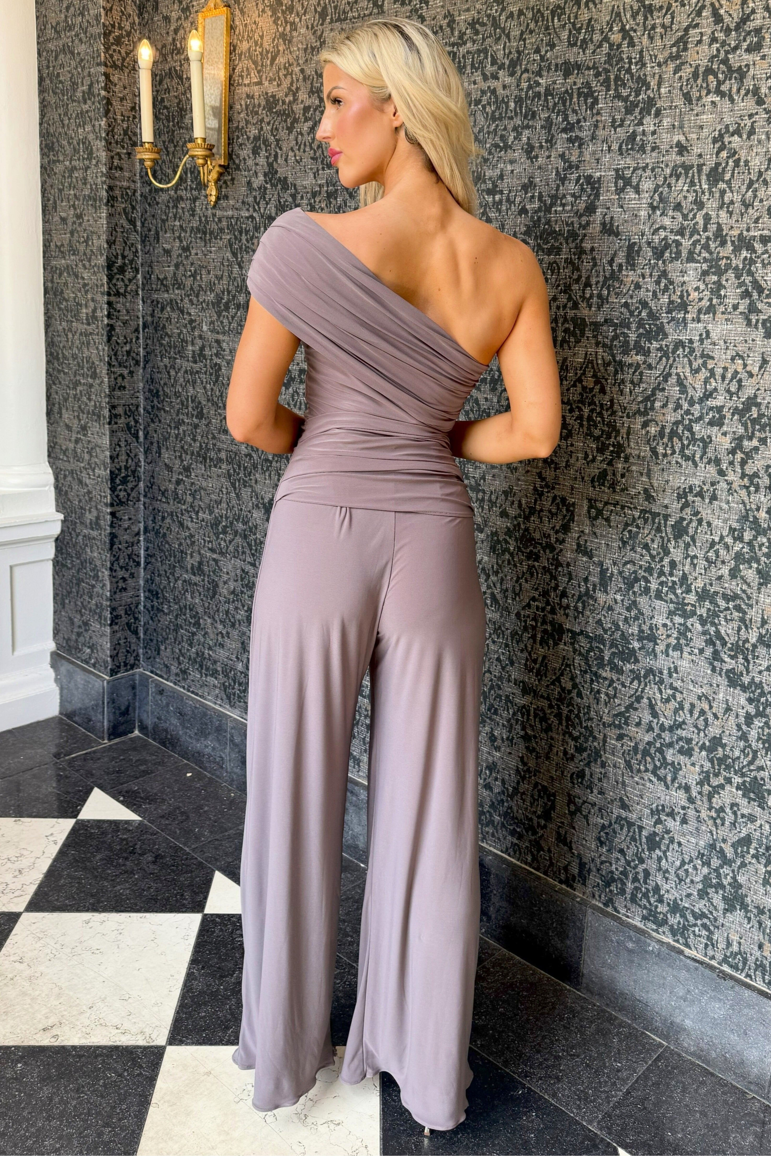 Atom Label Grey Taupe T2 Ss26 Rhodium Jumpsuit