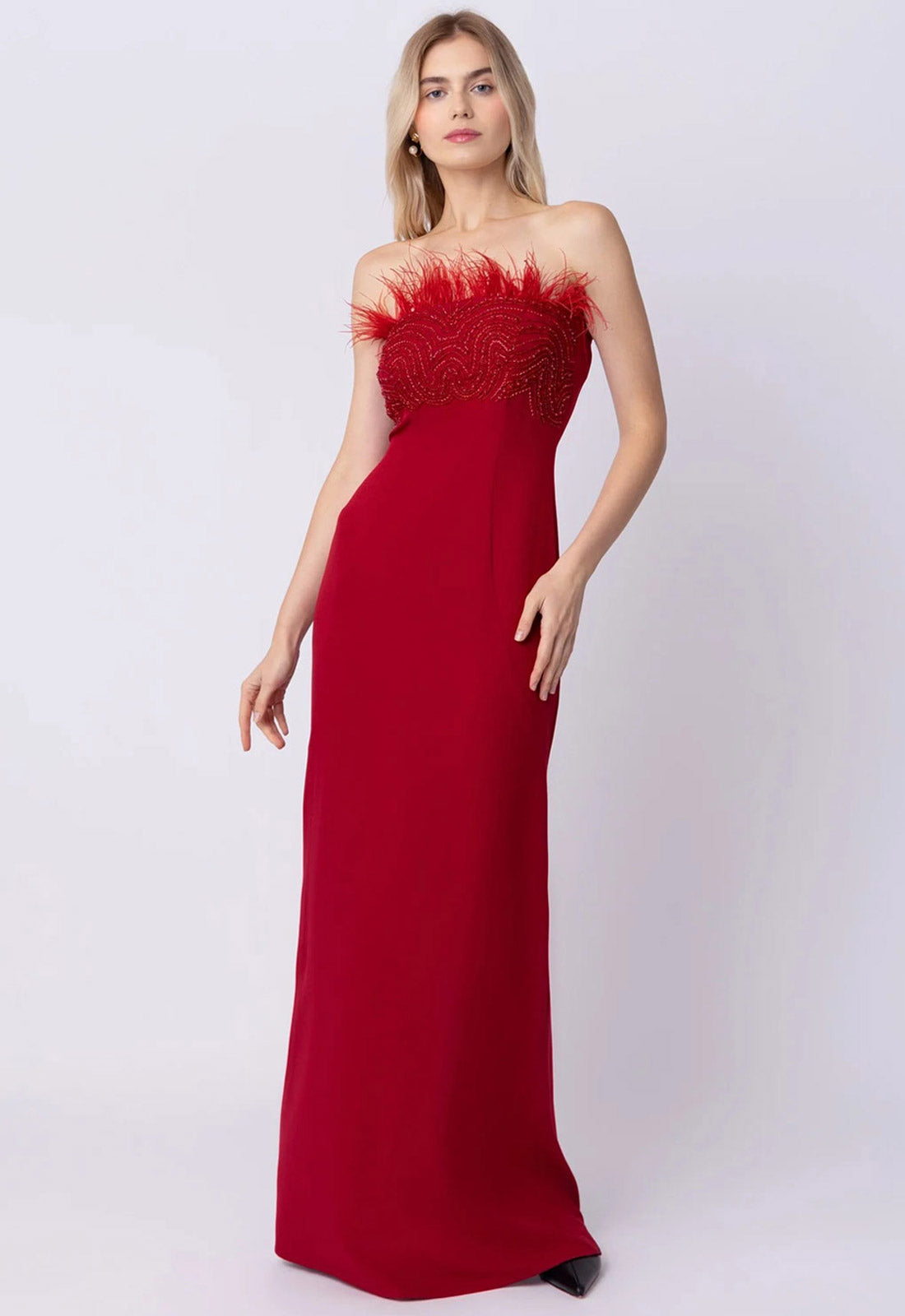 Raishma Couture Red Rosa Gown