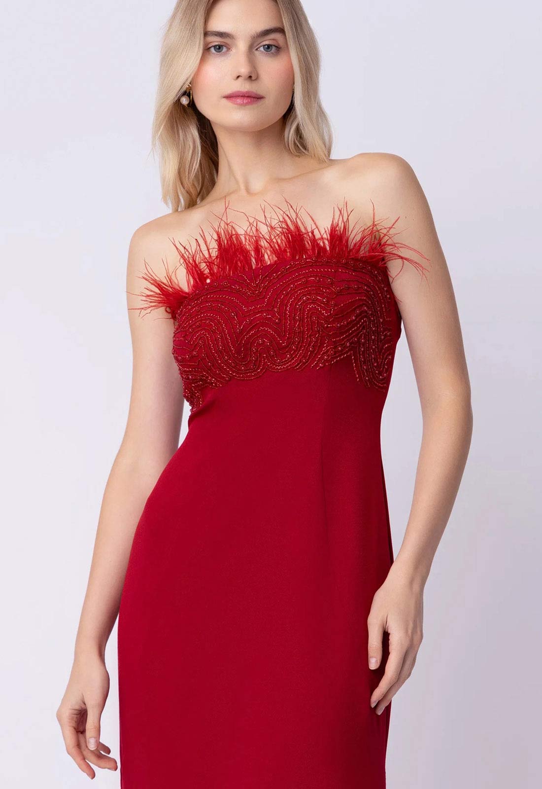 Raishma Couture Red Rosa Gown