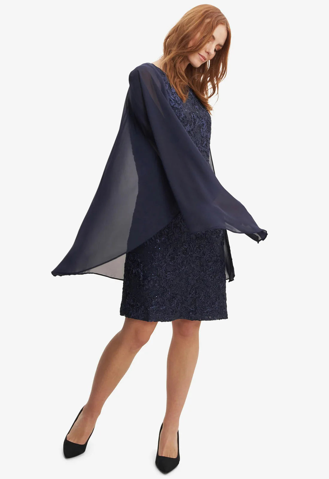 Niara Blue Dress and Jacket