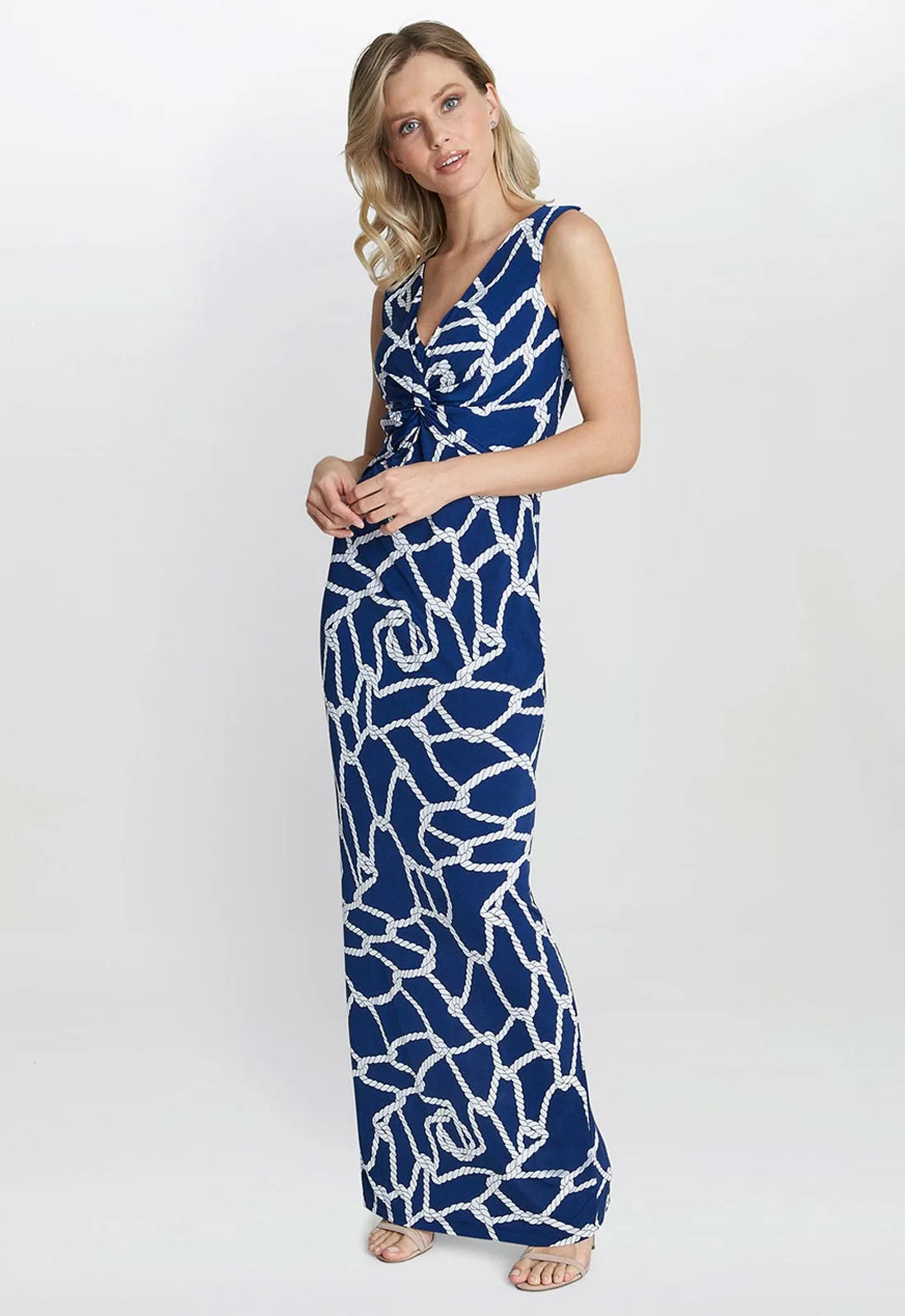 Gina Bacconi Blue Irene Maxi Dress