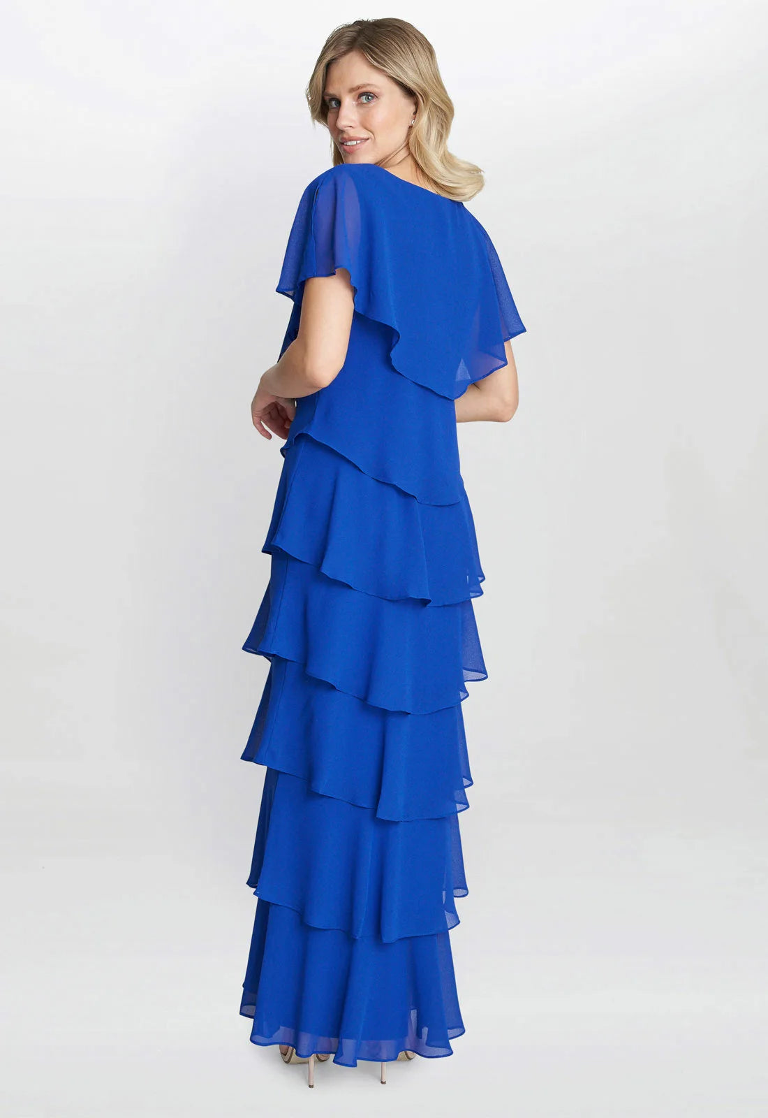 Gina Bacconi Catherine Tiered Maxi Dress