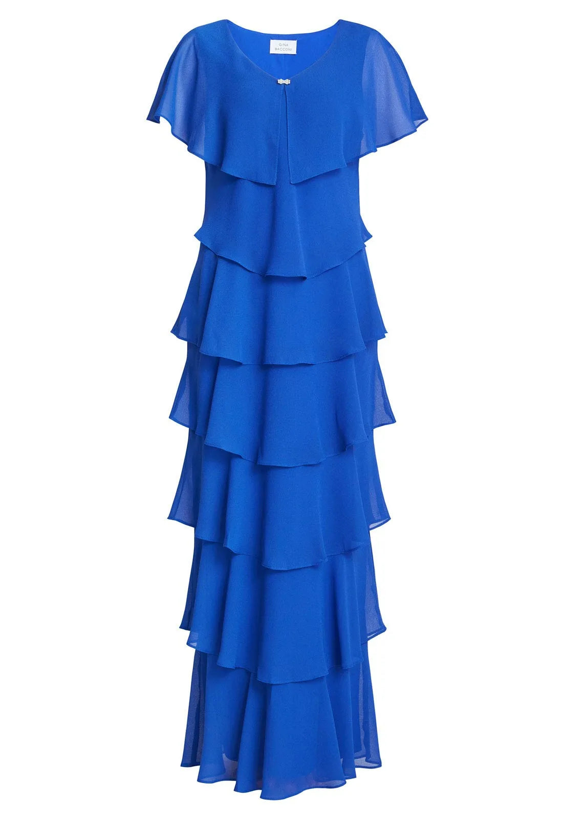 Gina Bacconi Catherine Tiered Maxi Dress