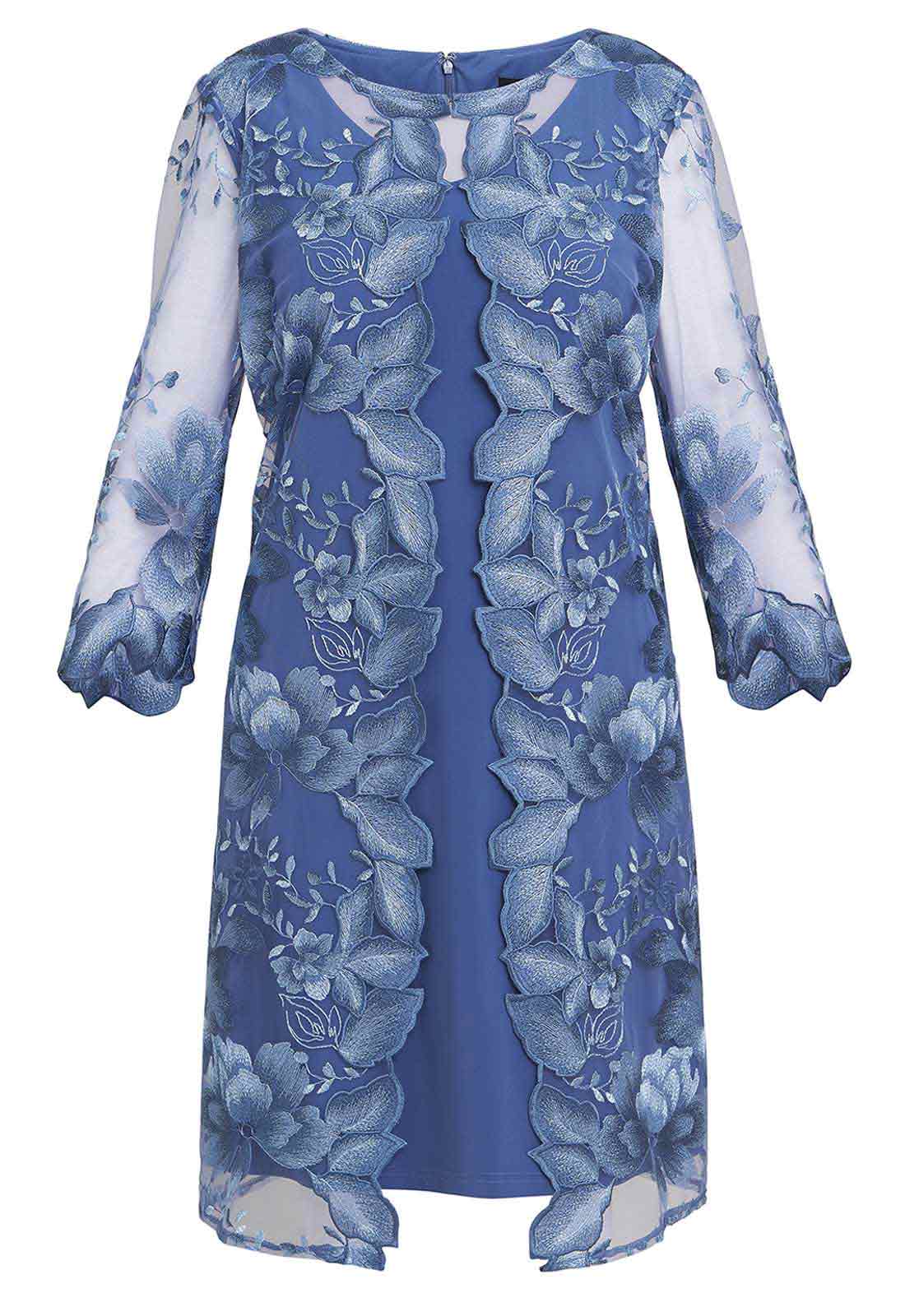 Gina Bacconi Blue Savoy Dress and Jacket