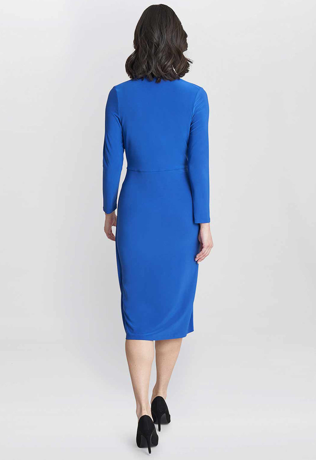 Gina Bacconi Blue Gloria Jersey Wrap Dress