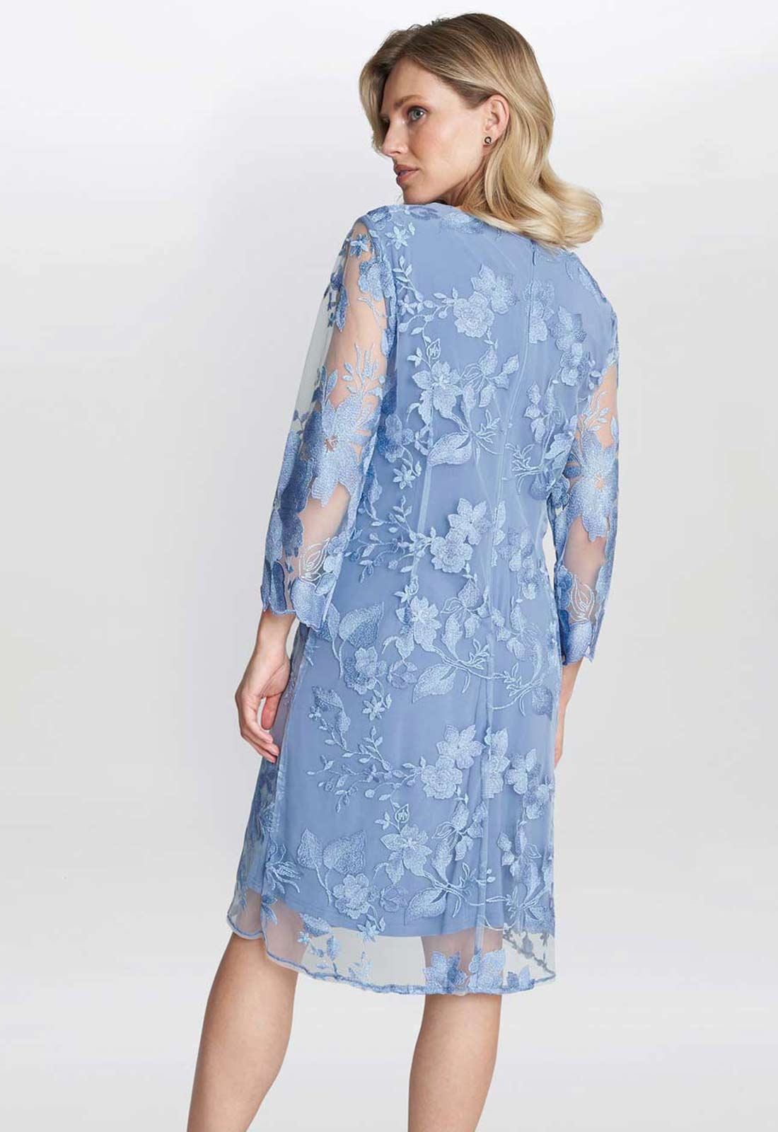 Gina Bacconi Hydrangea Savoy Jersey Dress