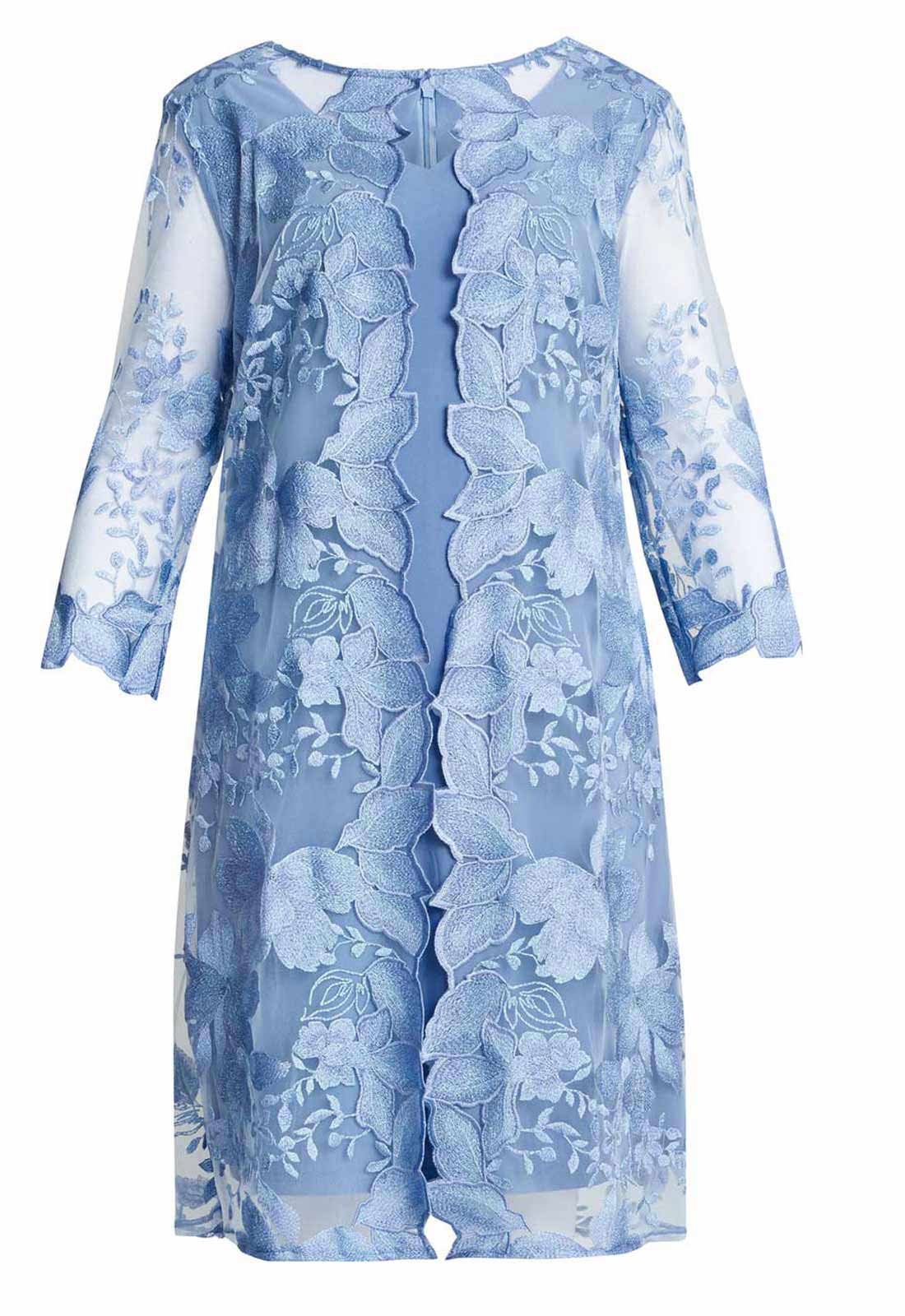 Gina Bacconi Hydrangea Savoy Jersey Dress
