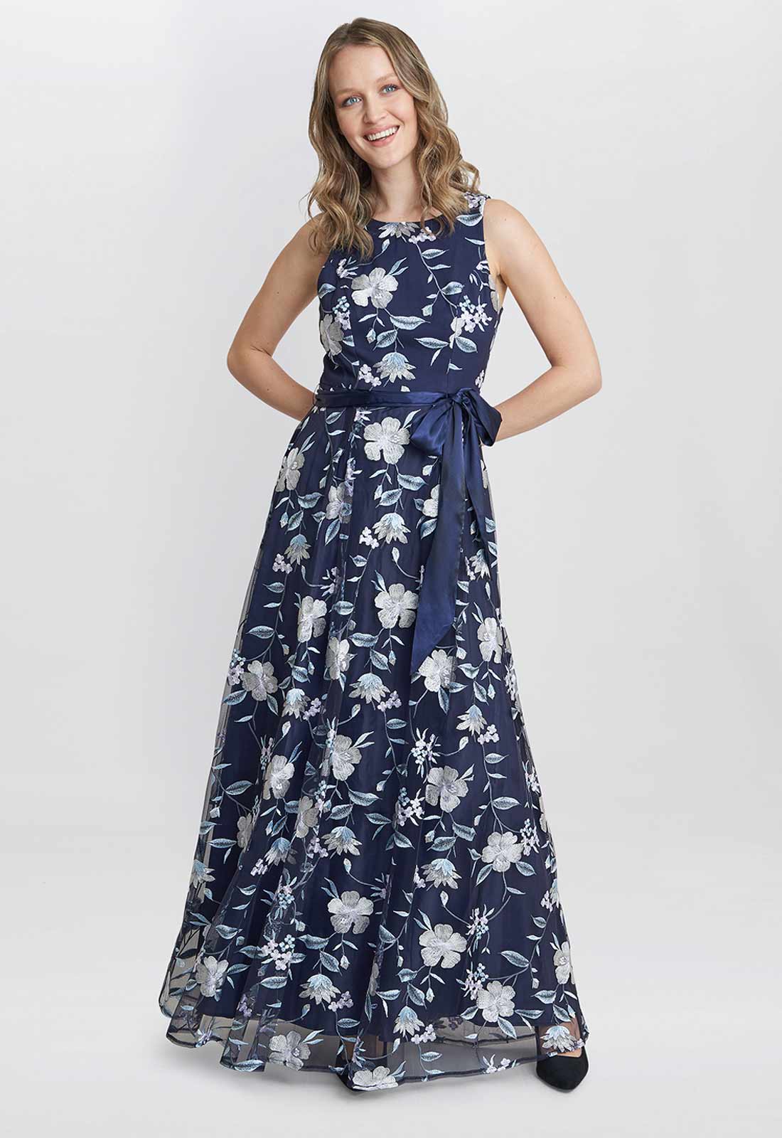 Gina Bacconi Blue Judith Maxi Dress