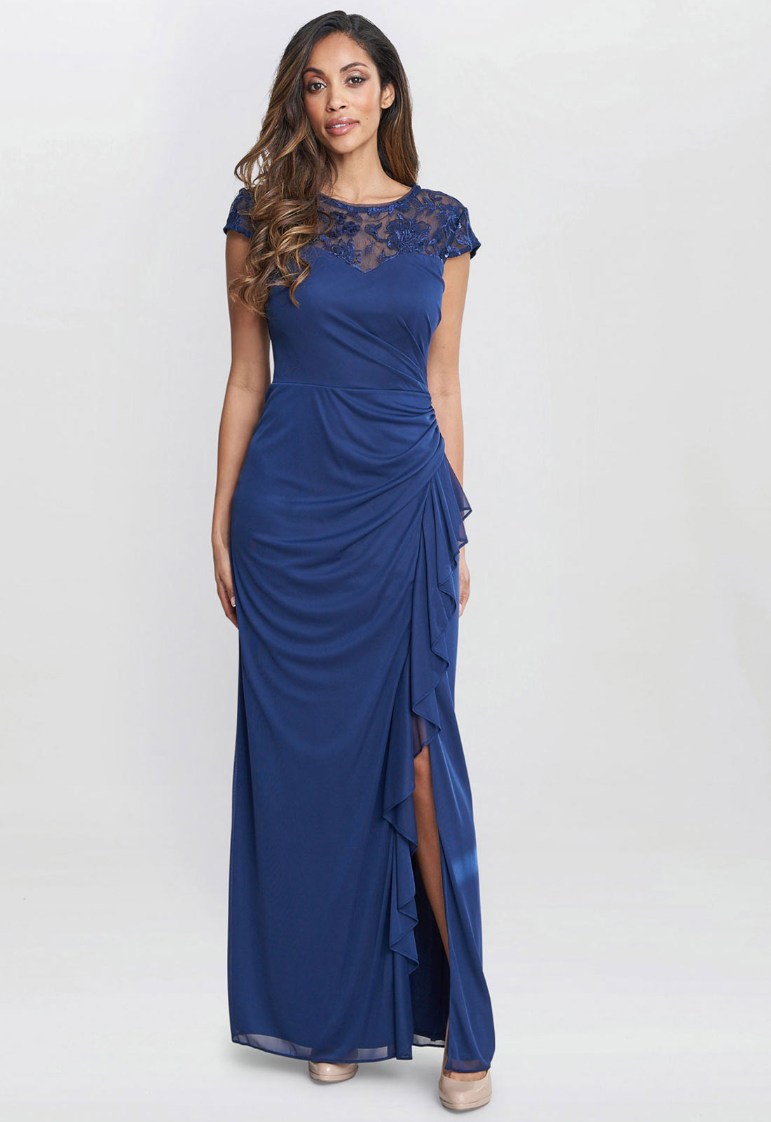 Gina Bacconi Blue Cecilia Maxi Dress