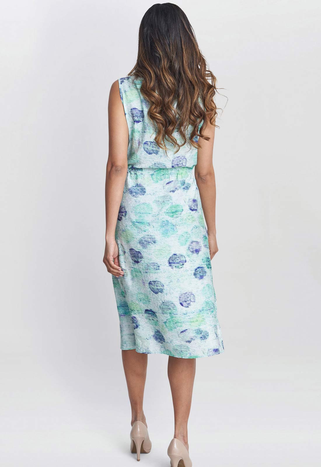 Gina Bacconi Multi Roseline Print Holiday Dress