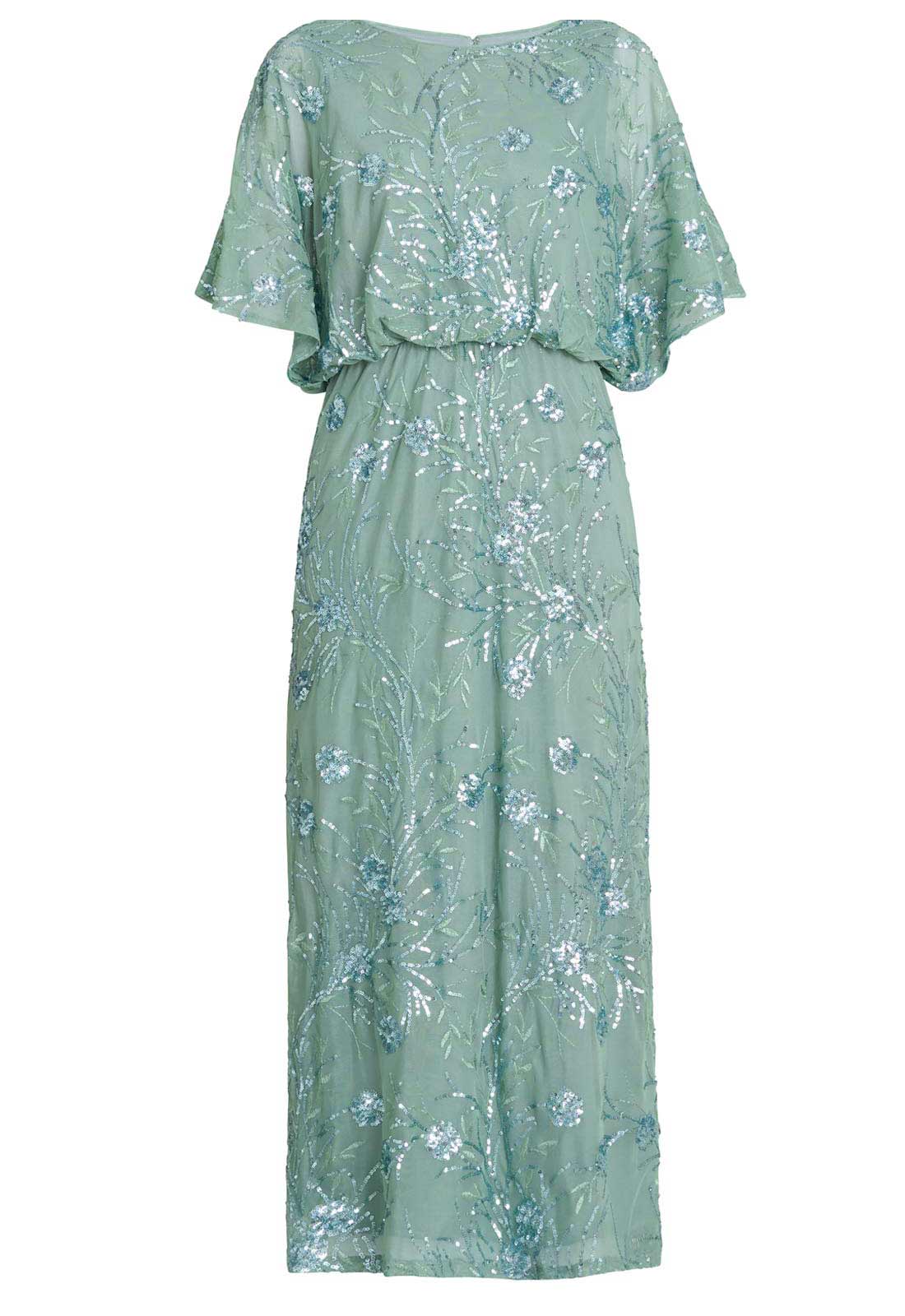Gina Bacconi Sage Ava Sequin Midi Dress