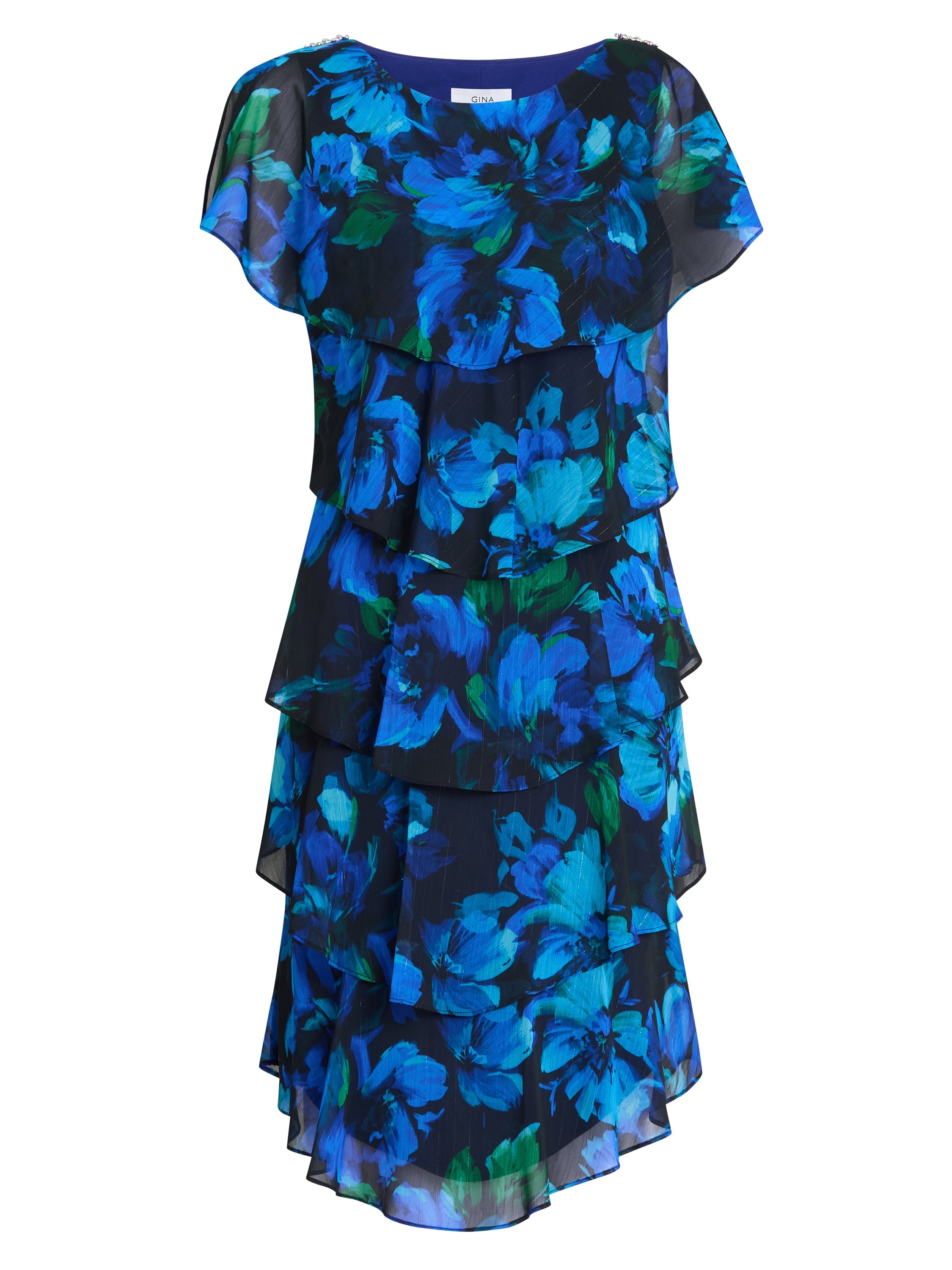 Gina Bacconi Multi Matilda Floral Tier Dress