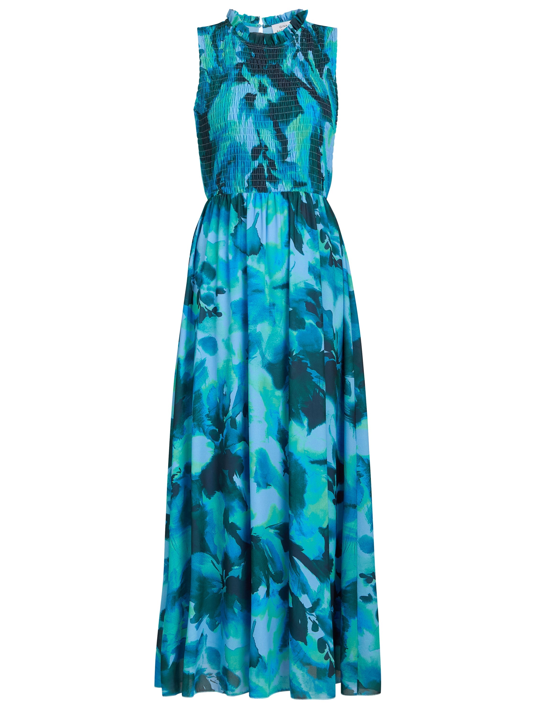 Gina Bacconi Roxanna Sleeveless Shired Top Dress