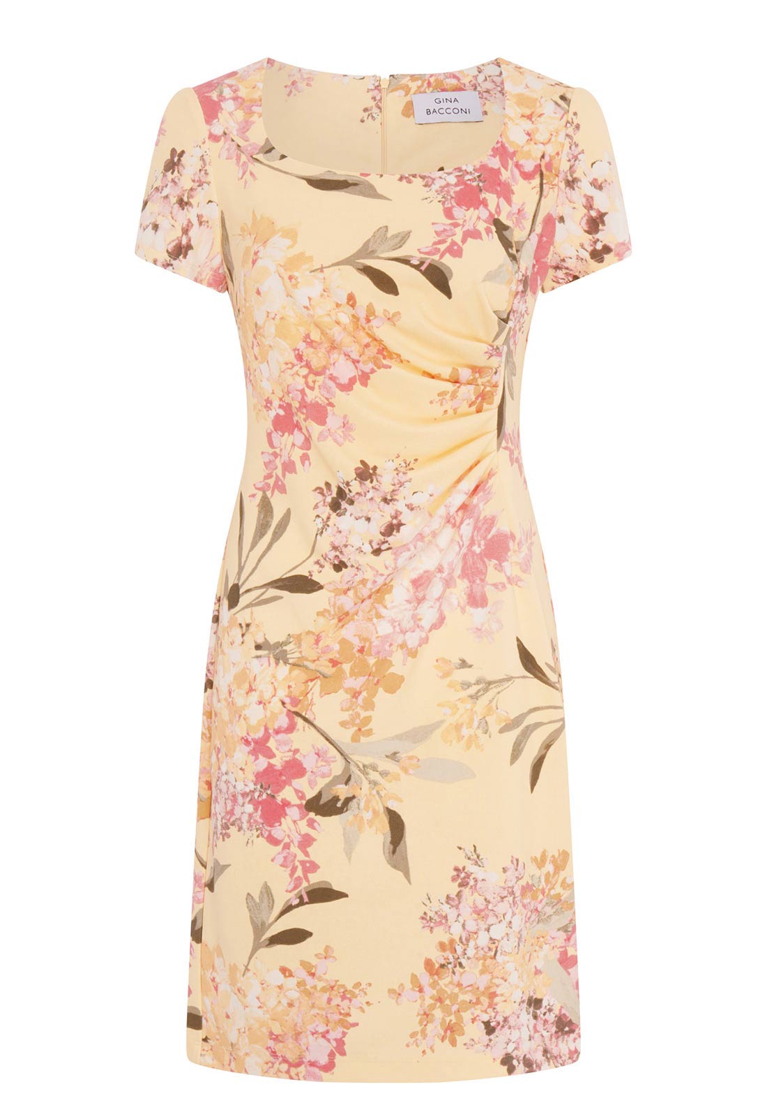 Floral dress with a yellow background