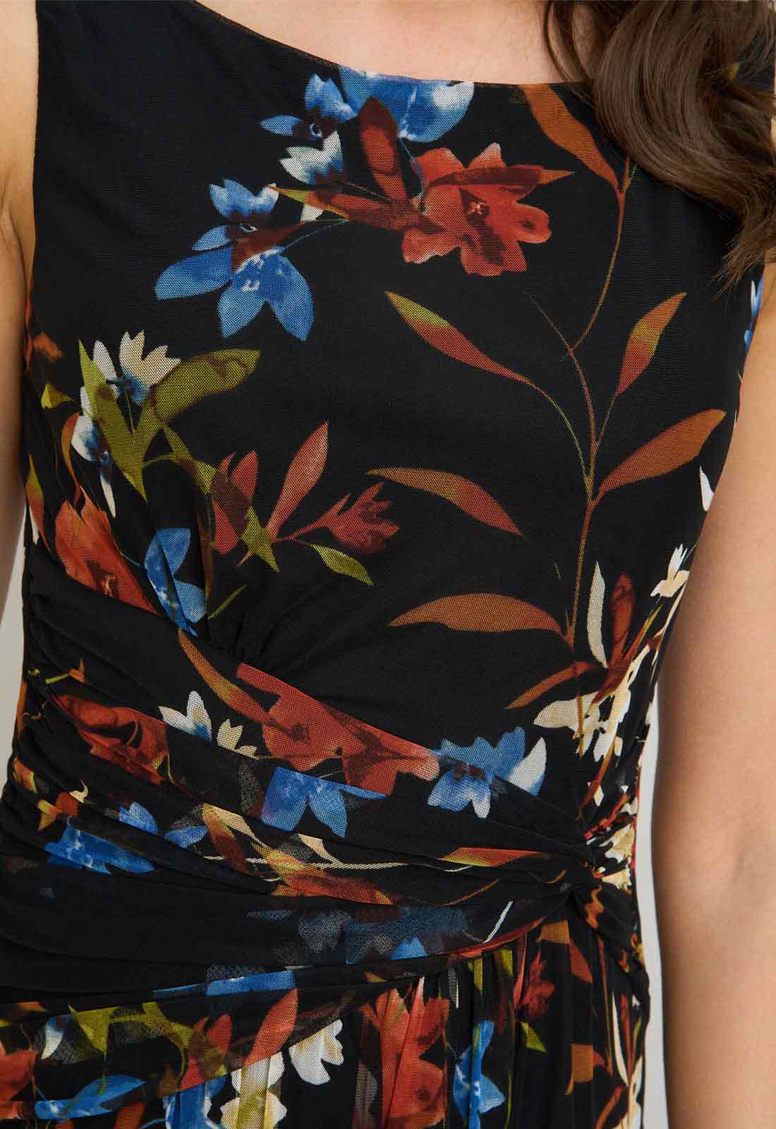 Gina Bacconi Black / Multi Gina Sleeveless Floral Dress