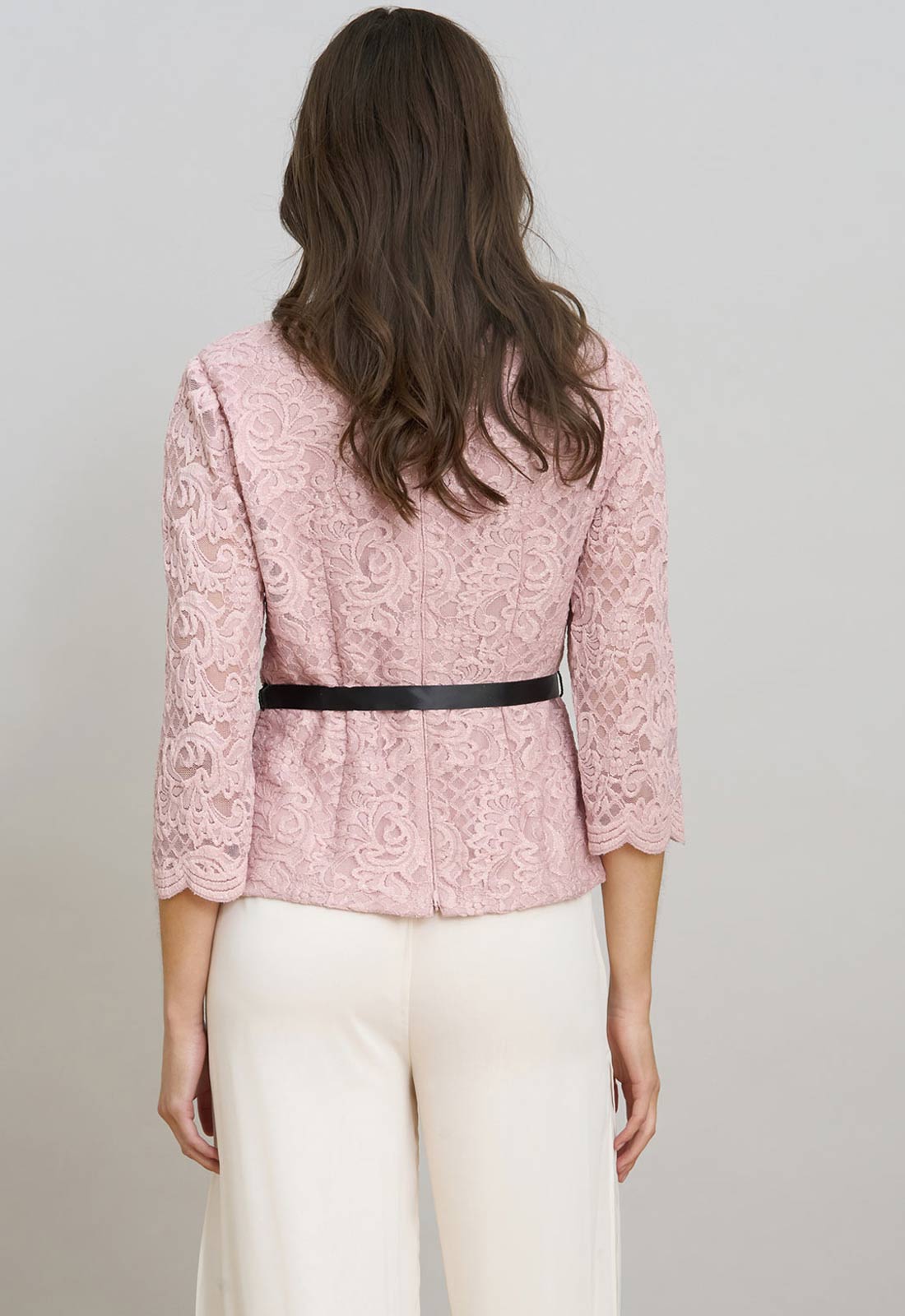 Gina Bacconi Blush Kerri Blouse With Scallop Front