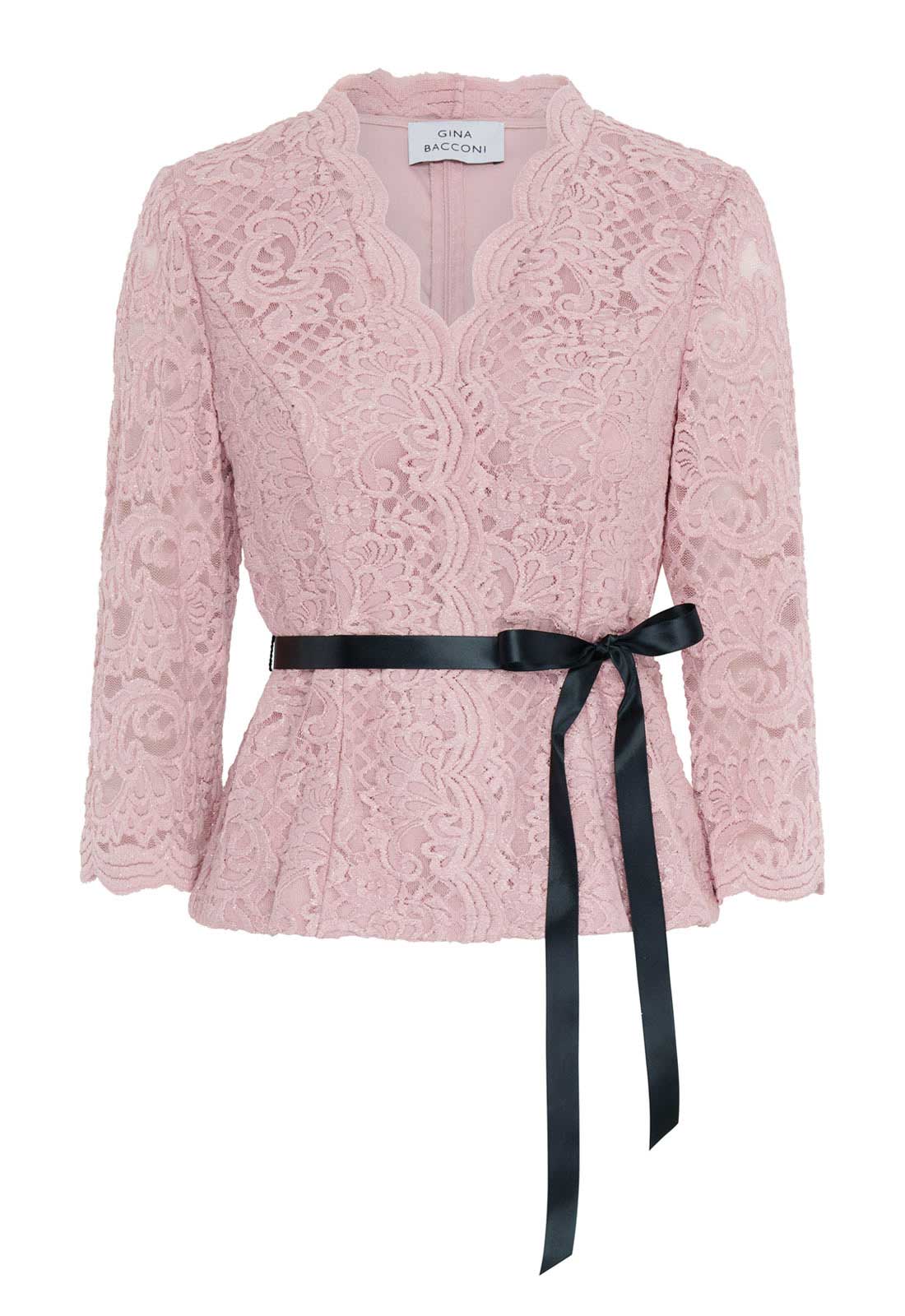 Gina Bacconi Blush Kerri Blouse With Scallop Front