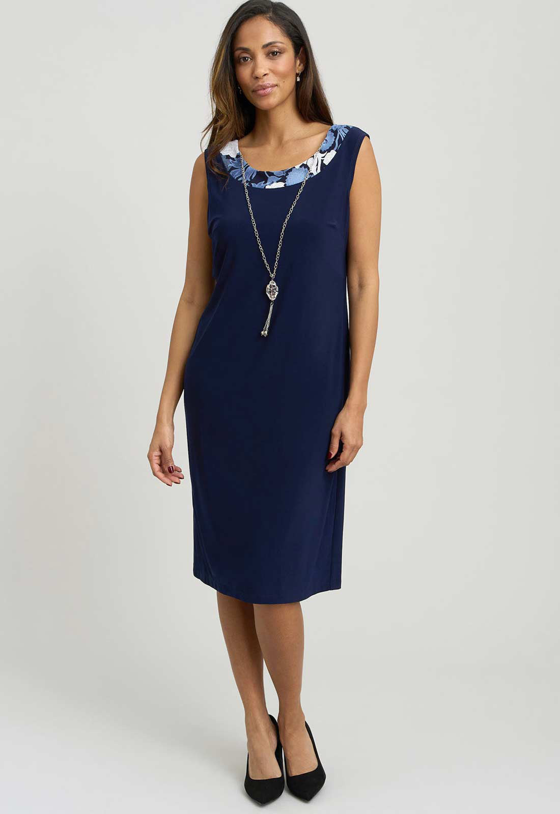 Gina Bacconi NAVY Lidiya Printed Dress And Jacket