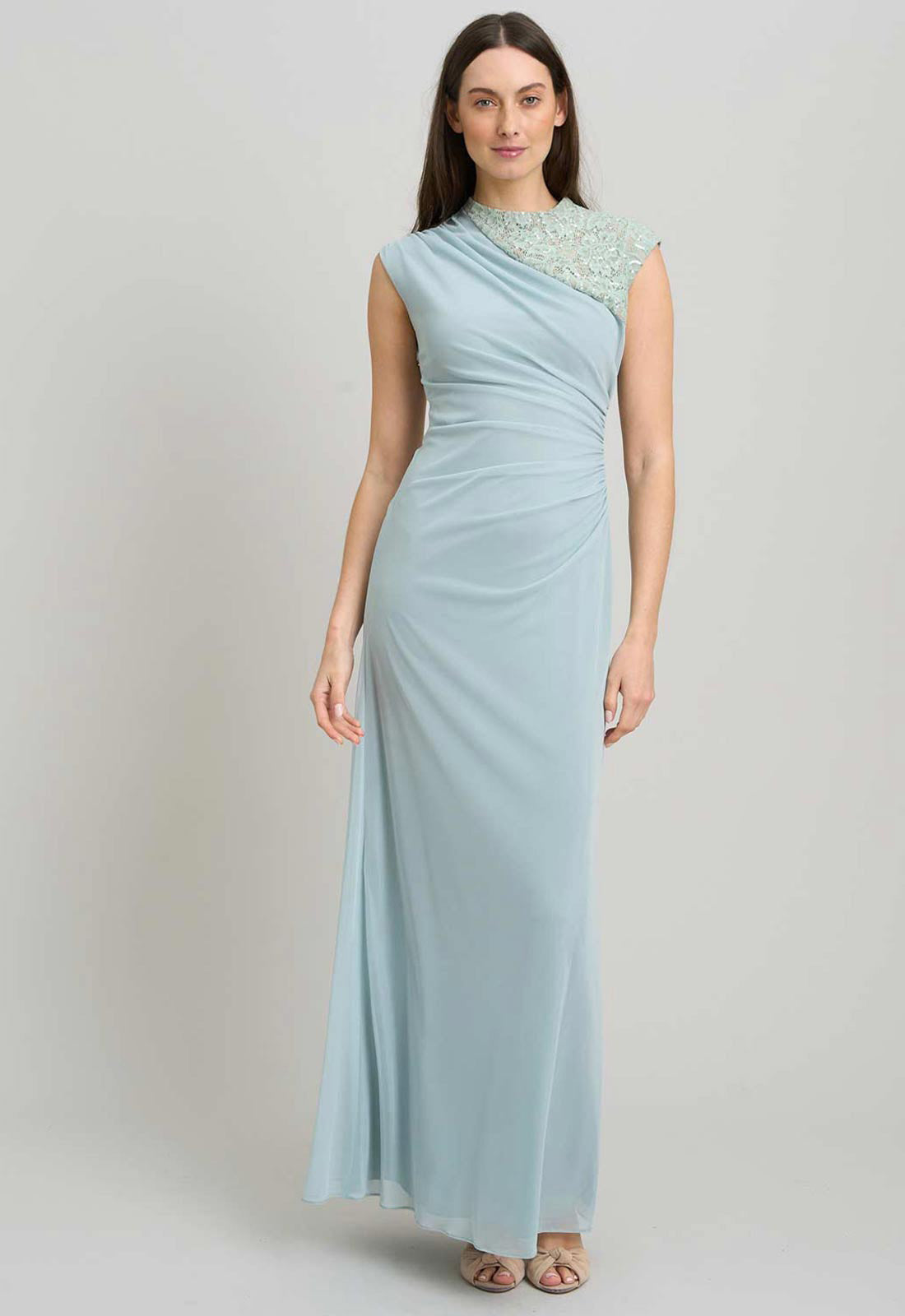 Gina Bacconi SAGE Carter Lace Detail Maxi Dress