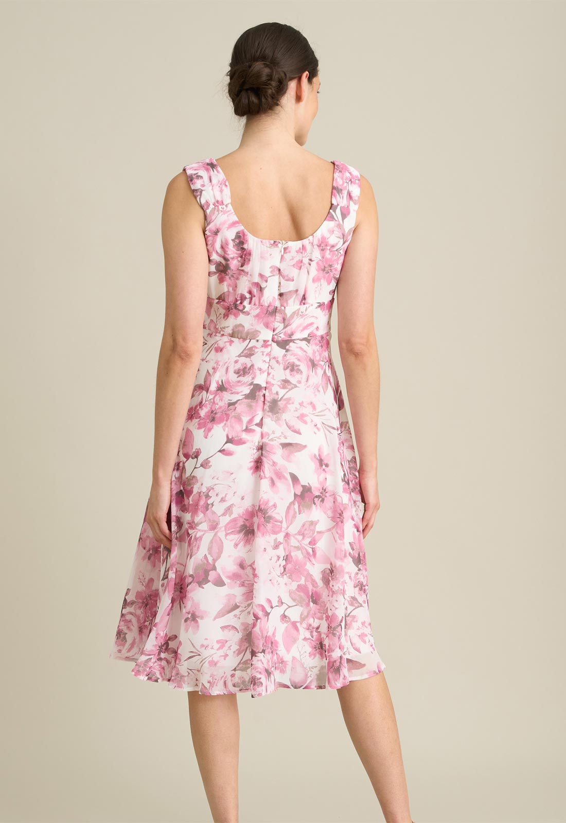 Gina Bacconi PINK Orla Chiffon Floral Dress