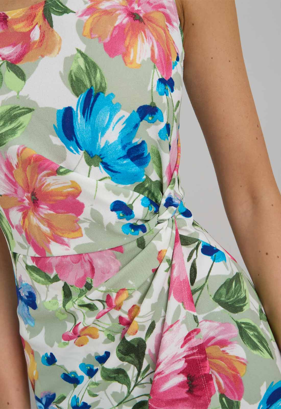 Gina Bacconi MULTI Roma Twist Knot Floral Dress