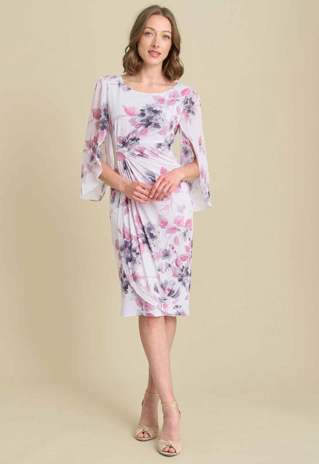 Gina Bacconi PINK Harmony Floral Print Dress