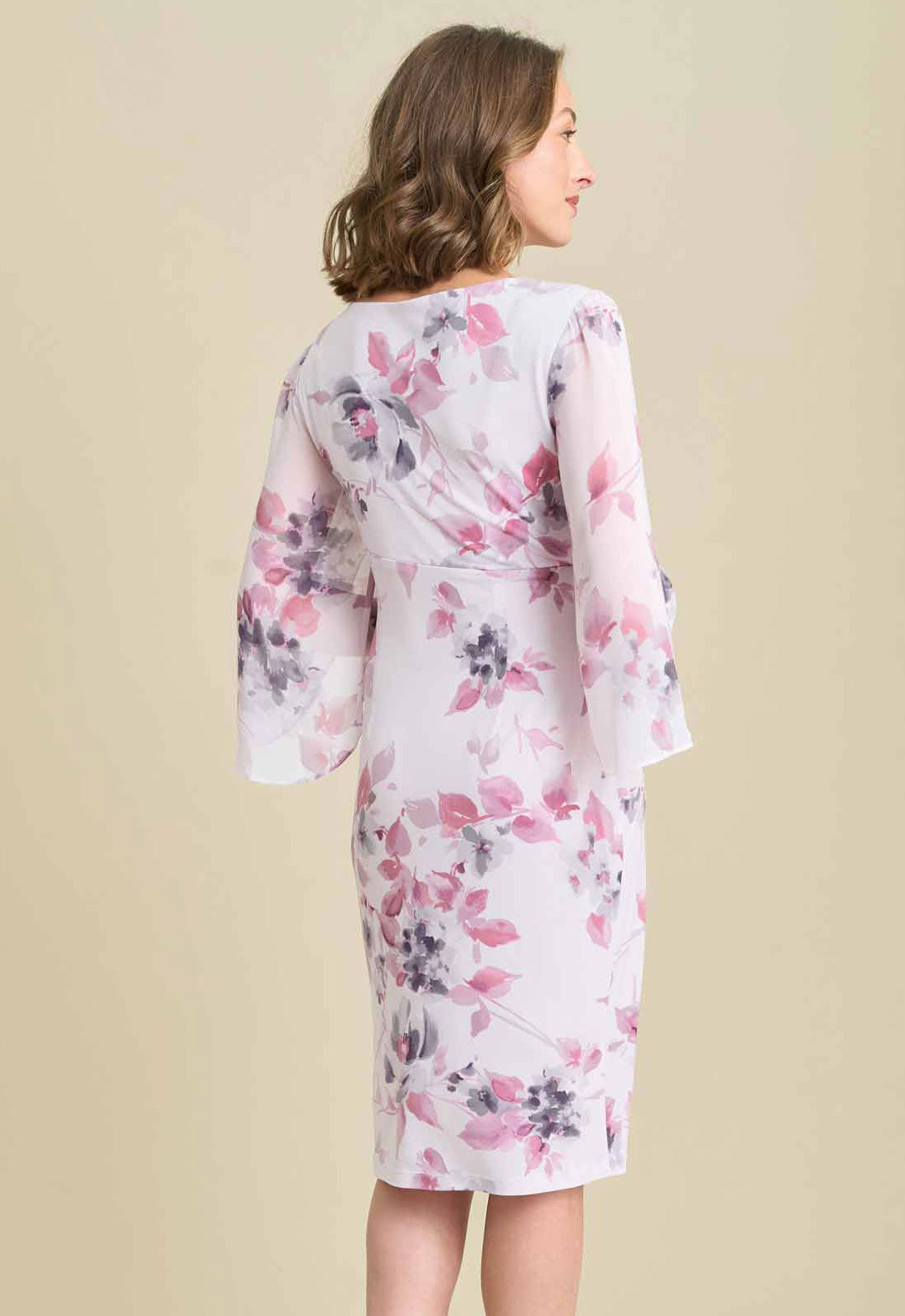 Gina Bacconi PINK Harmony Floral Print Dress