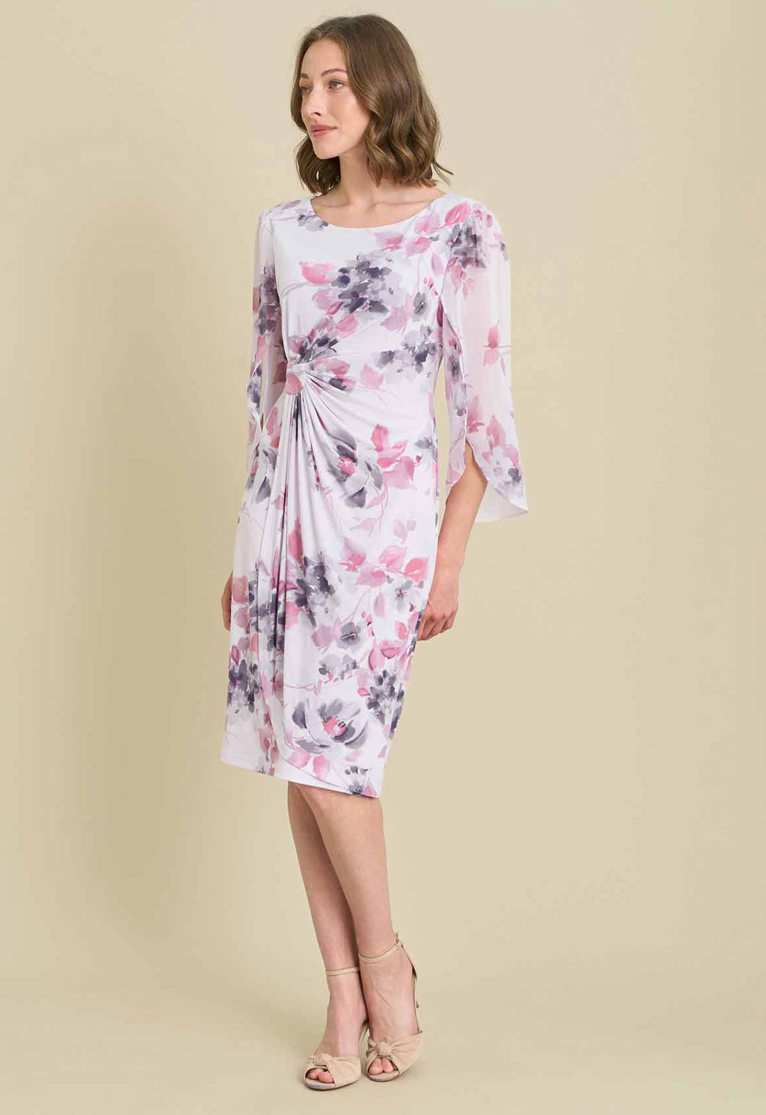 Gina Bacconi PINK Harmony Floral Print Dress