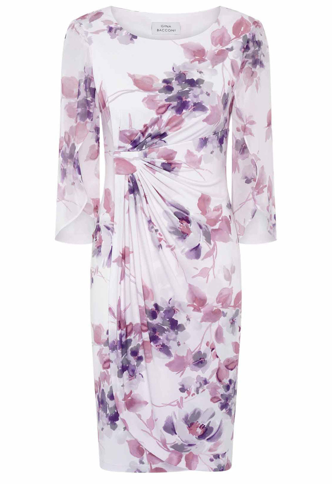 Gina Bacconi PINK Harmony Floral Print Dress