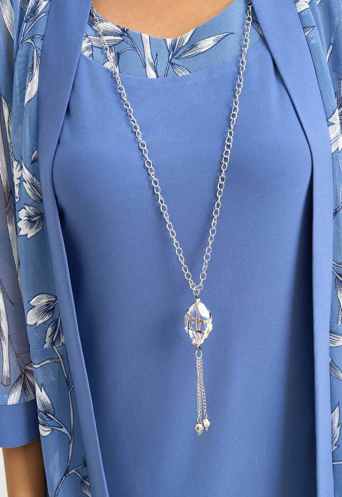 Gina Bacconi WEDGEWOOD Milana Printed Dress And Jacket