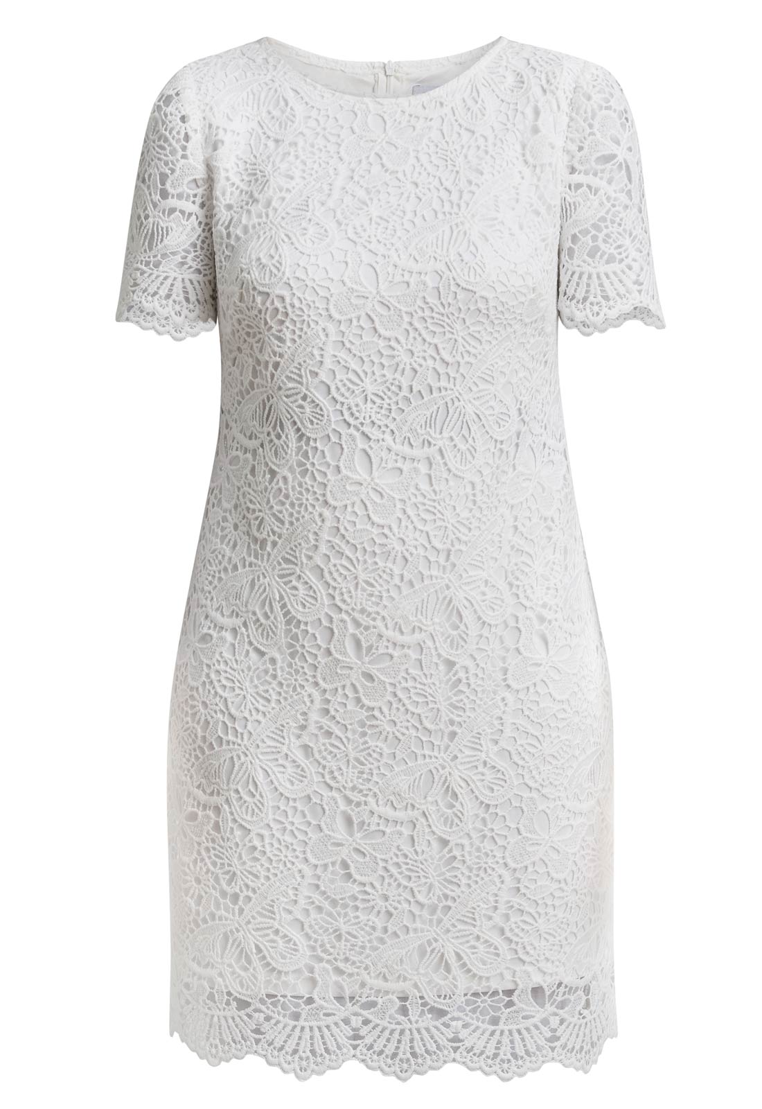 Gina Bacconi WHITE Reid Lace Shift Dress
