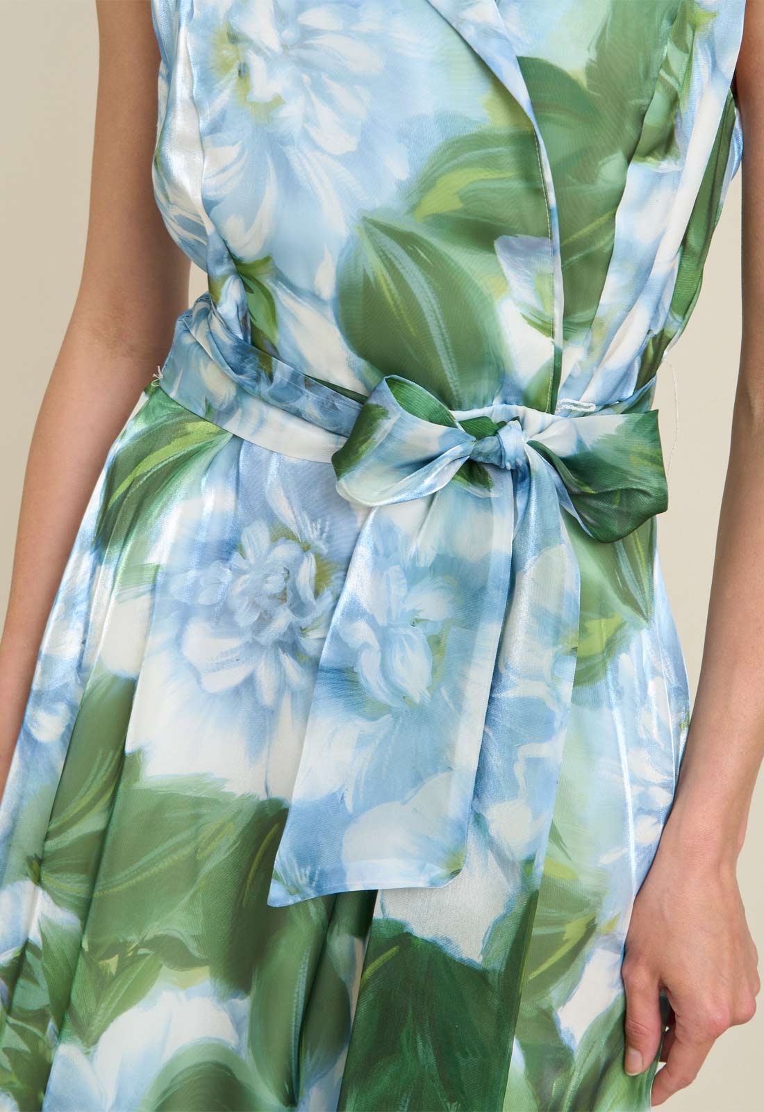 Gina Bacconi MULTI Rikki Floral Belt Tie Maxi Dress