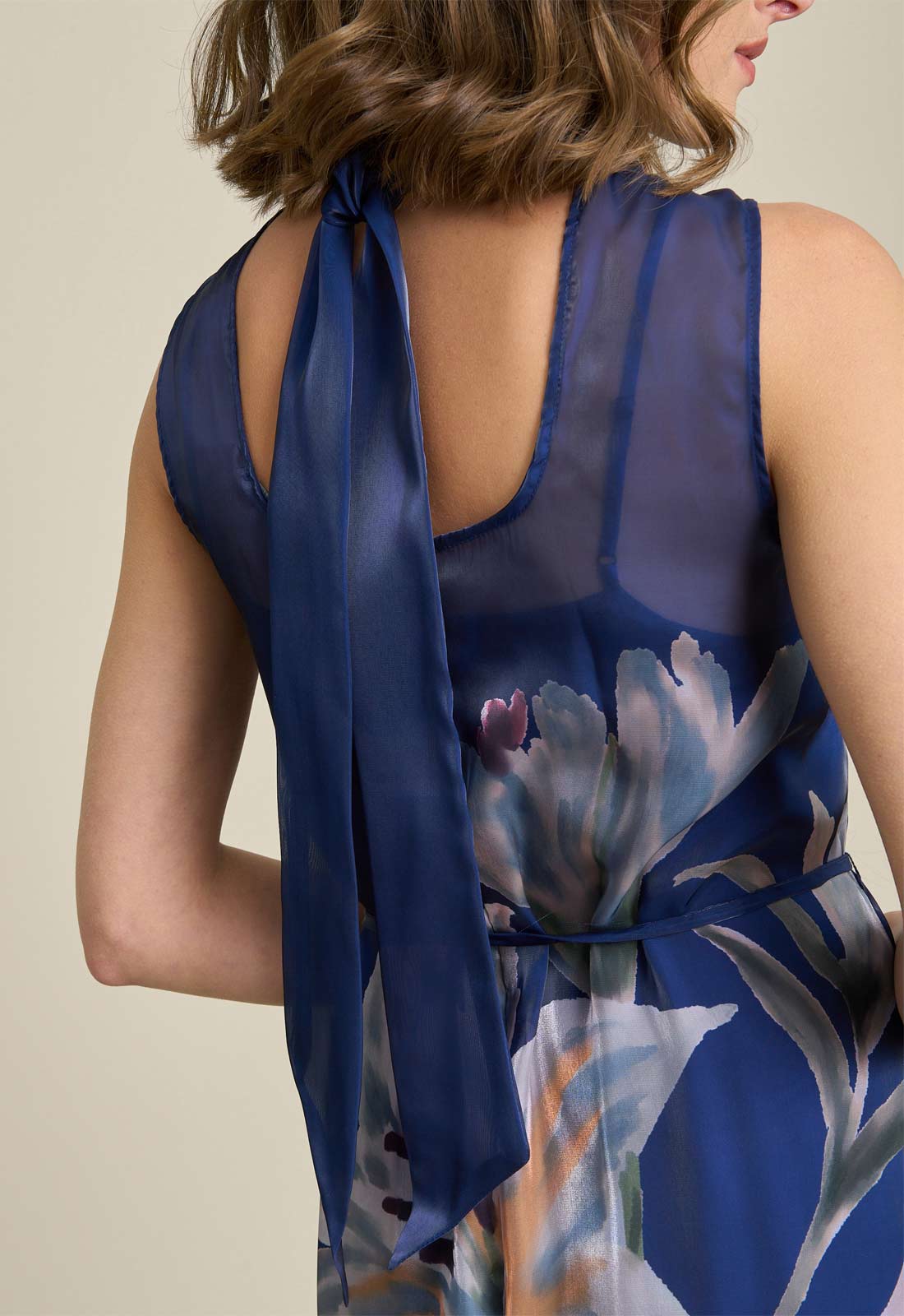 Gina Bacconi NAVY / MULTI Rileigh Floral Maxi Dress