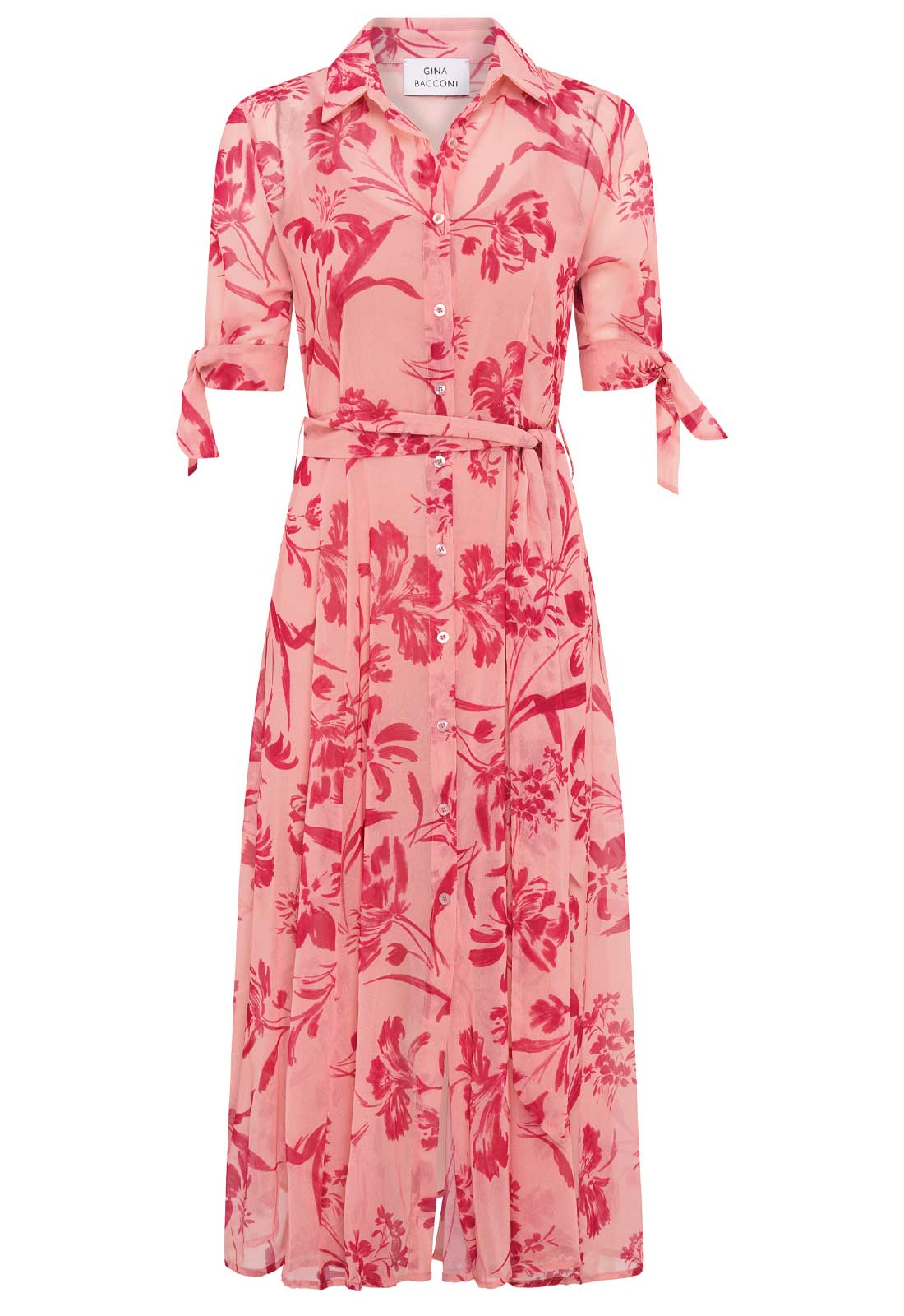 Gina Bacconi PINK Adrienne Shirt Dress