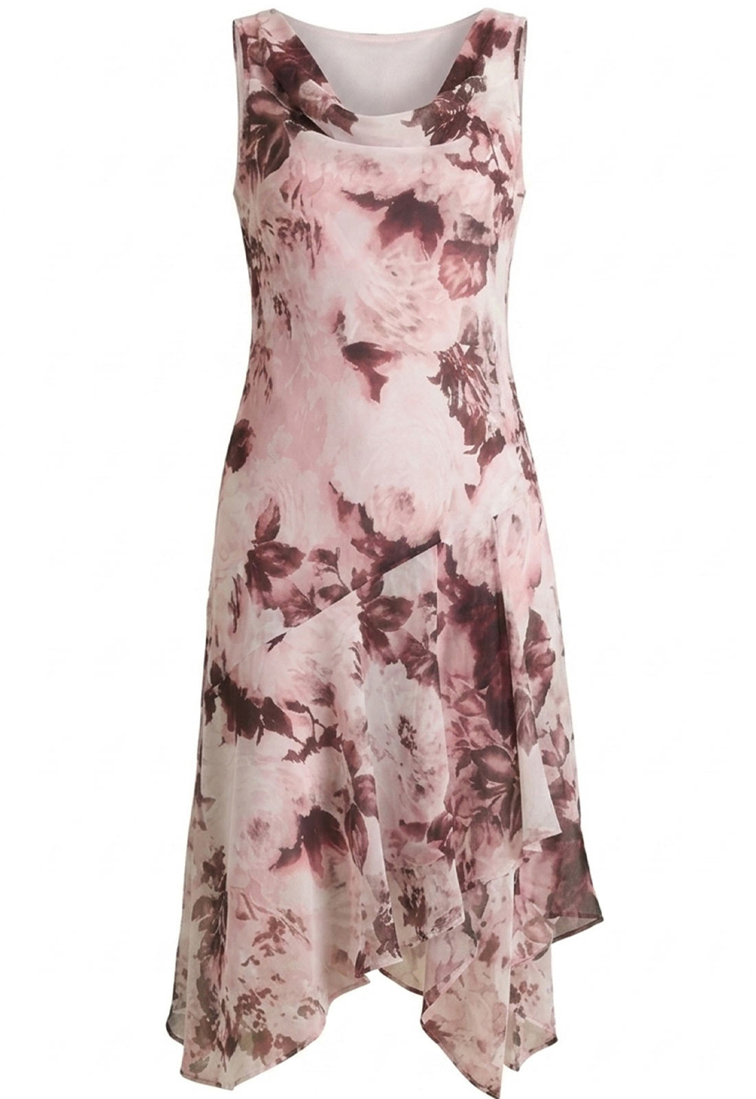 Gina Bacconi MAUVE Adriana Floral Midi Dress